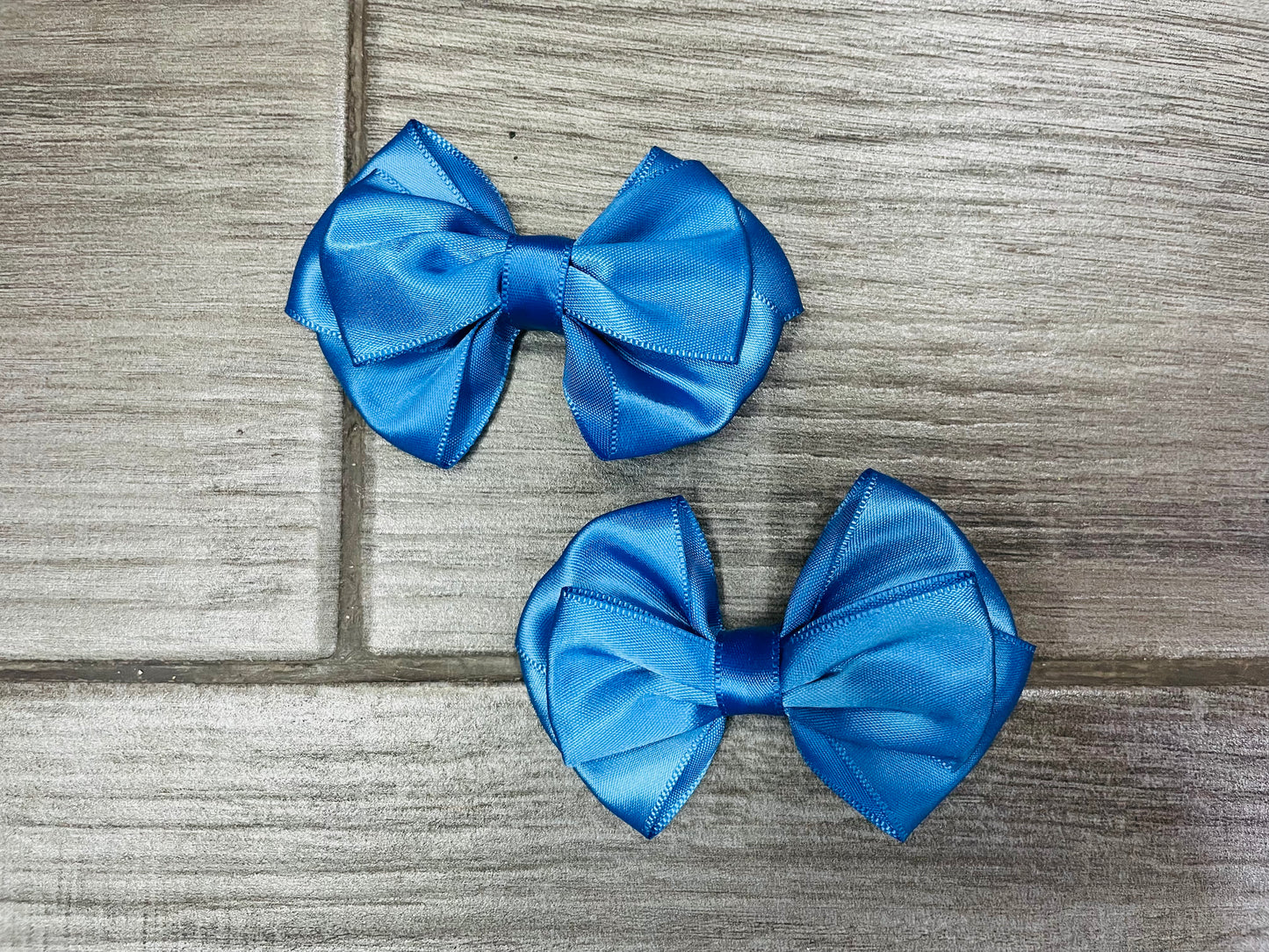 Moño Doble Satinado(Par) - Los Moños De Kari