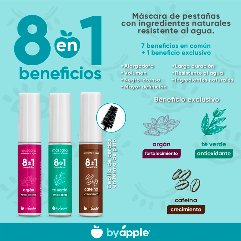 Máscara de pestañas 8 en 1 - by apple
