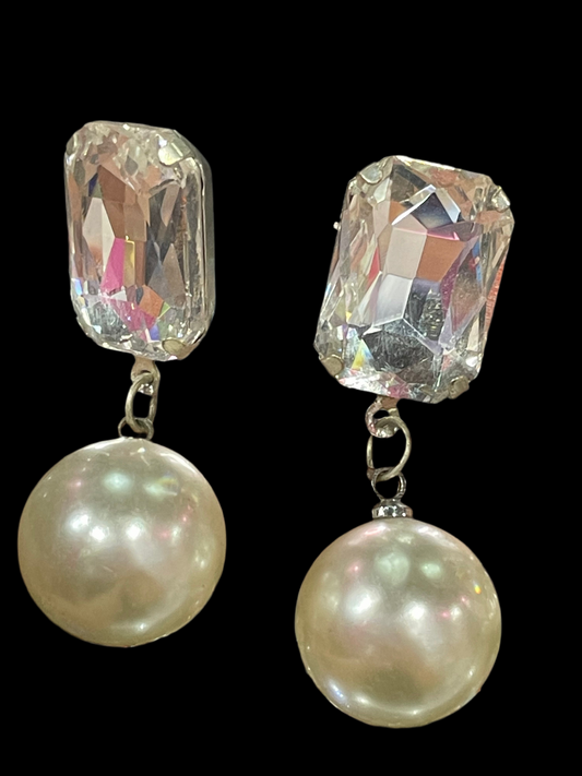Aretes de perla largos - Bling Bling