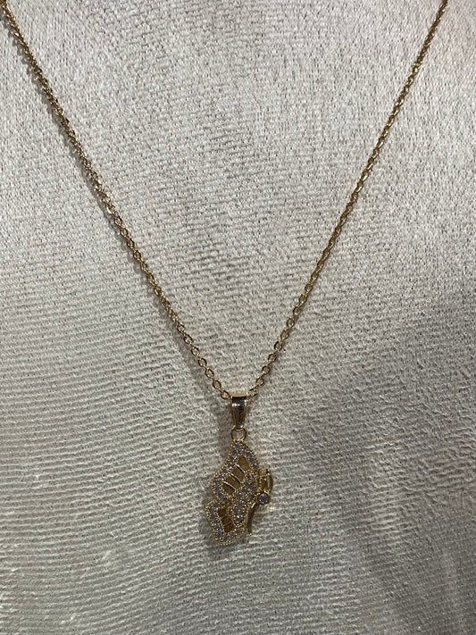 Collar de Zirconia con dije de Mariposa - Bling Bling