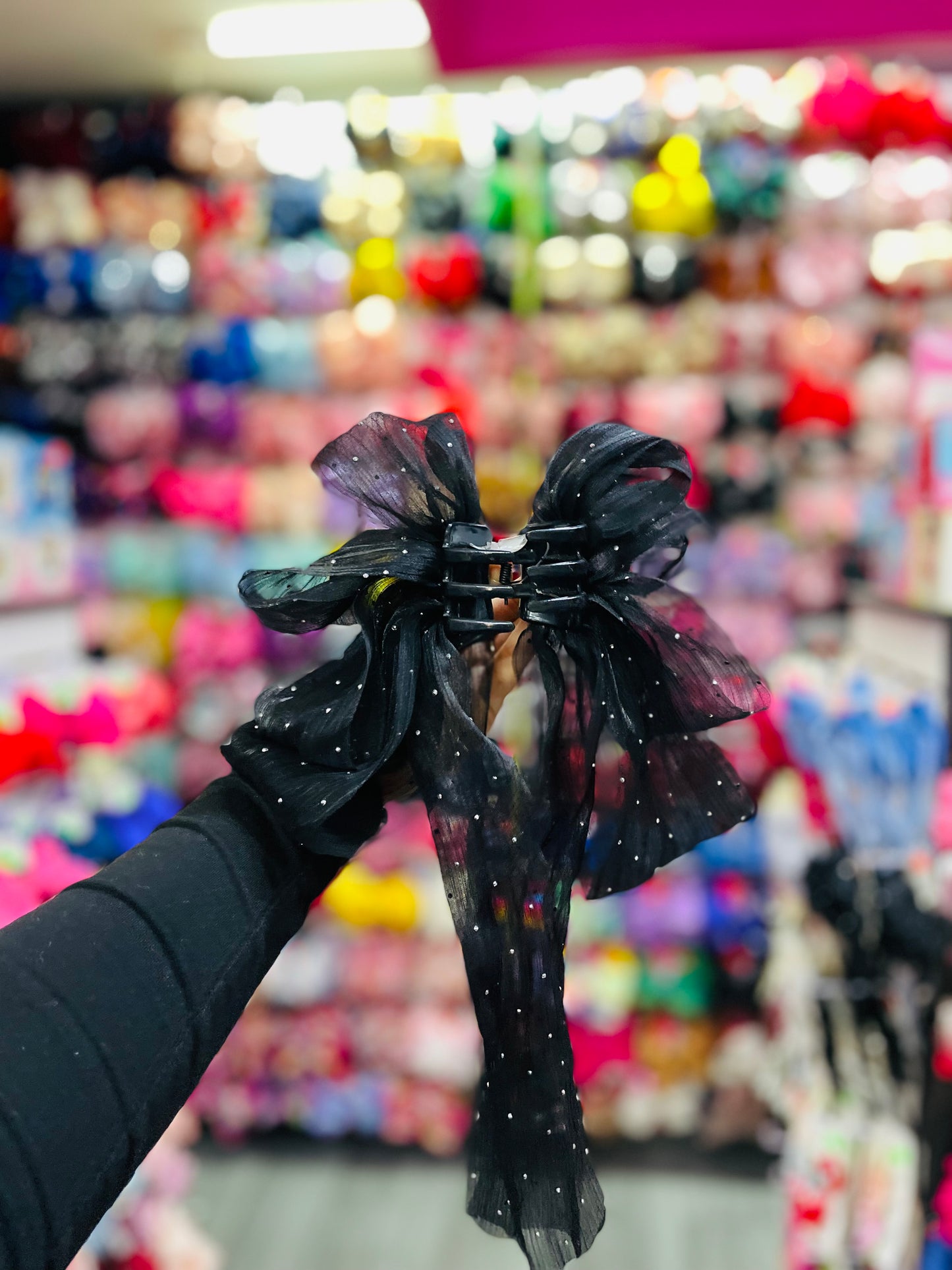 Pinza De Organza Con Pedrería- Los Moños De Kari