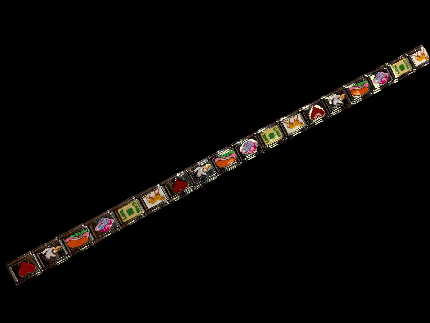 Pulsera italiana con Mecanismo para estirar - bling bling