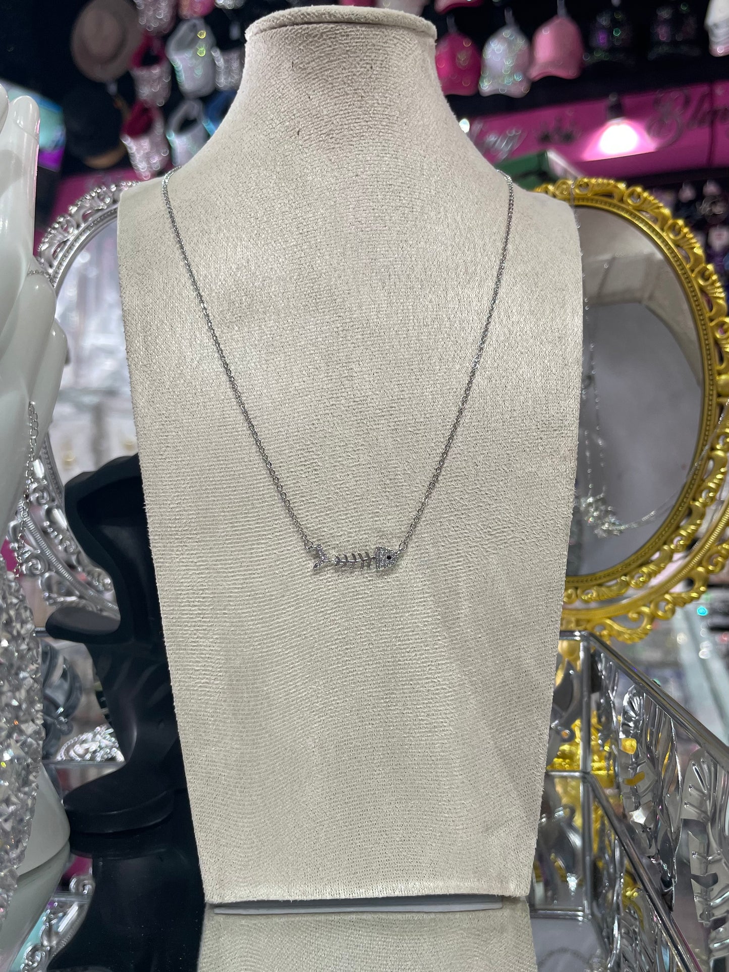 Collar de Zirconia con dije de Pez - Bling Bling