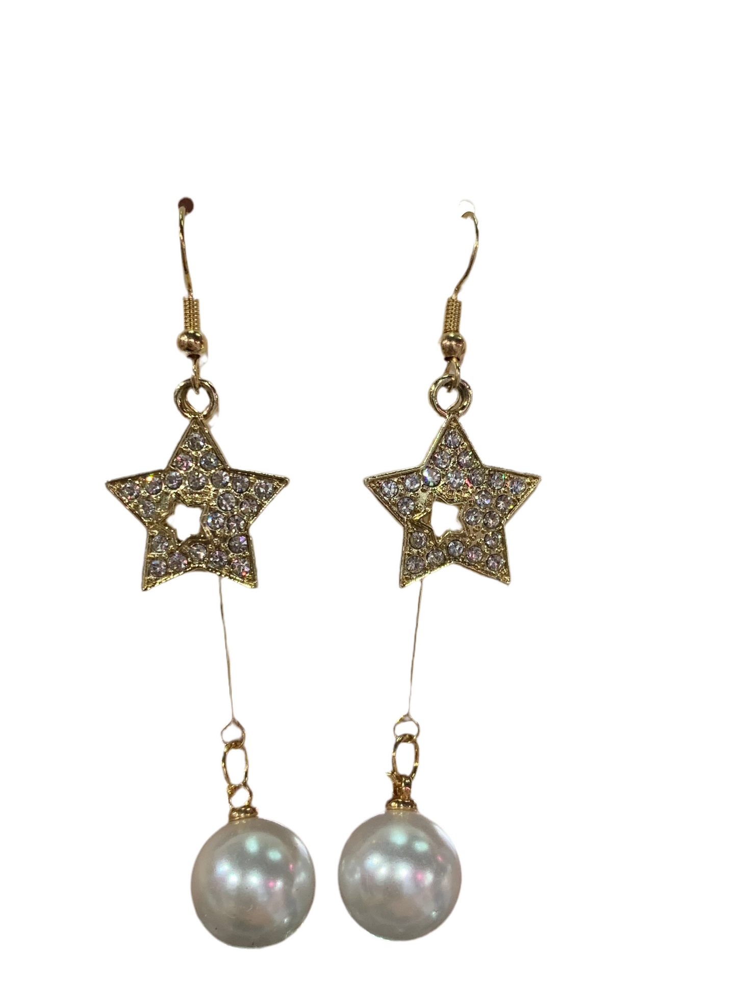 Arete largo con perla - Bling Bling