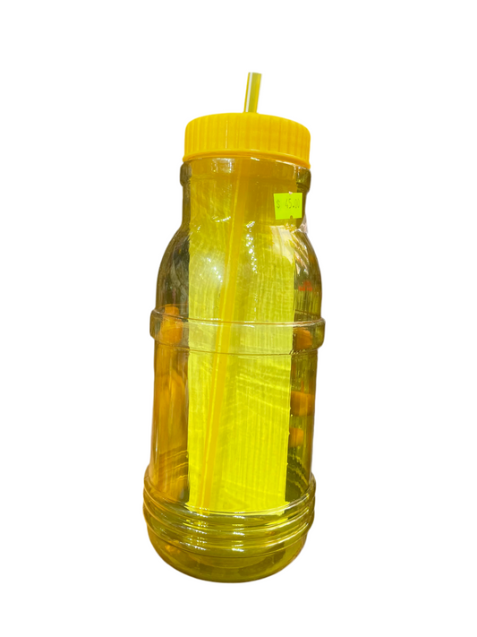 Botella de plástico con popote - Queen Cosmetics