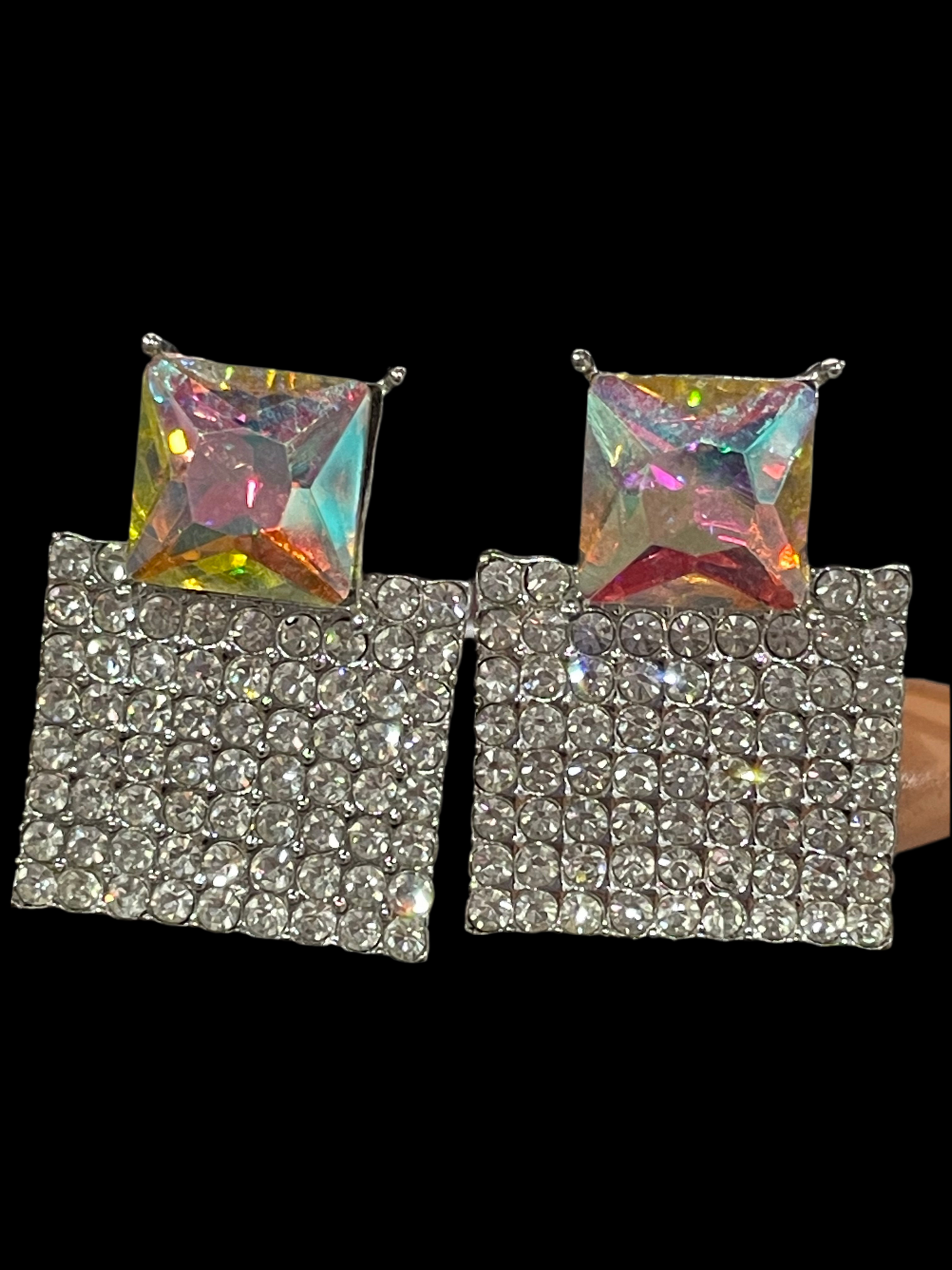 Aretes de fiesta cuadrados - Bling Bling