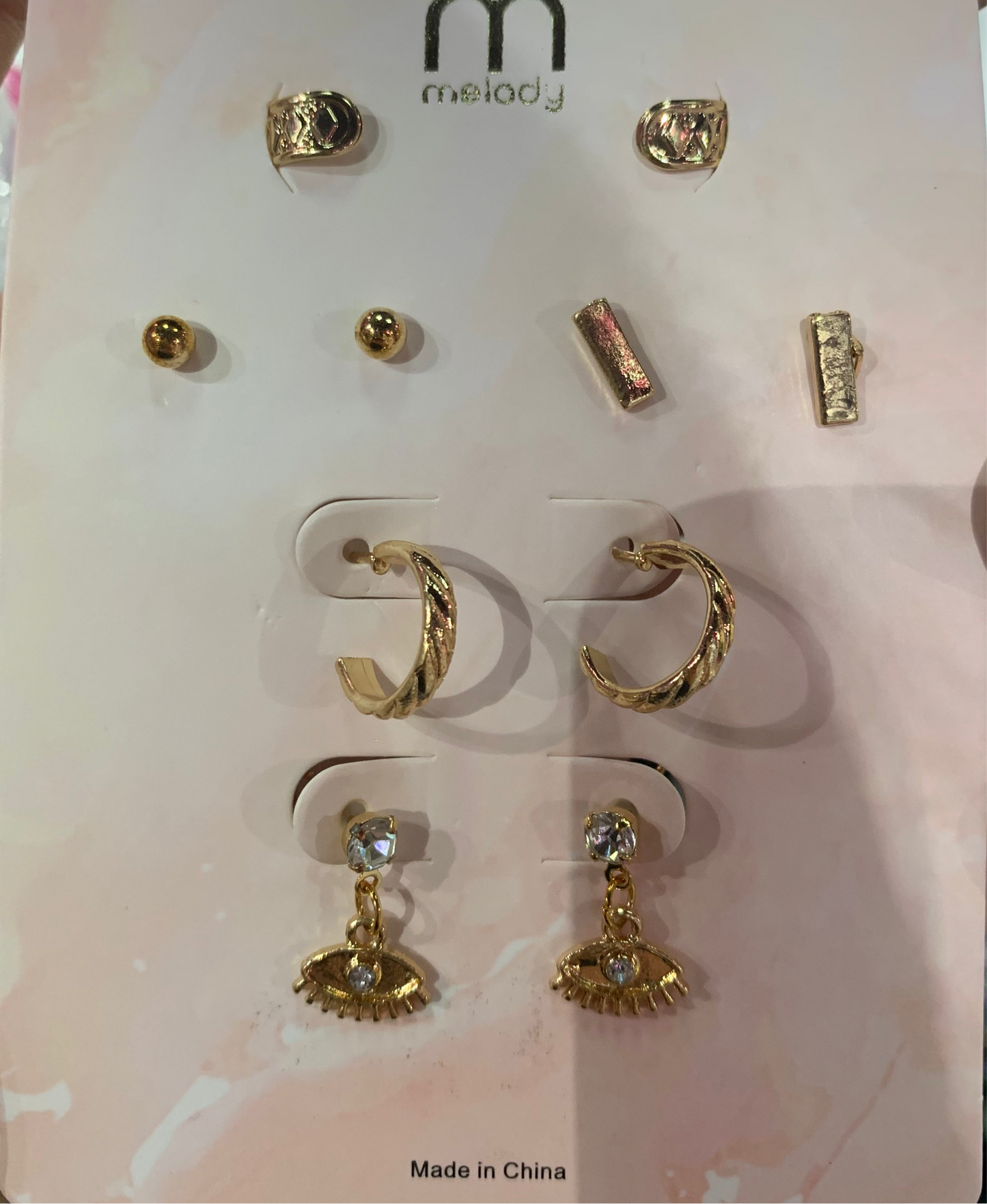Aretes paq.4 aretes - Bling Bling