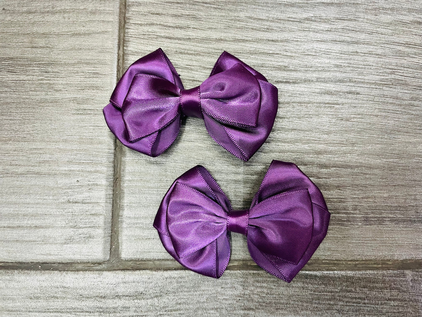 Moño Doble Satinado(Par) - Los Moños De Kari