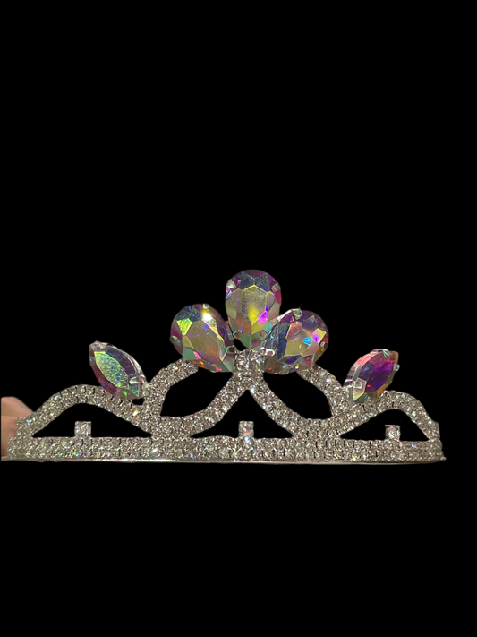 Tiara  pedrería tornasol