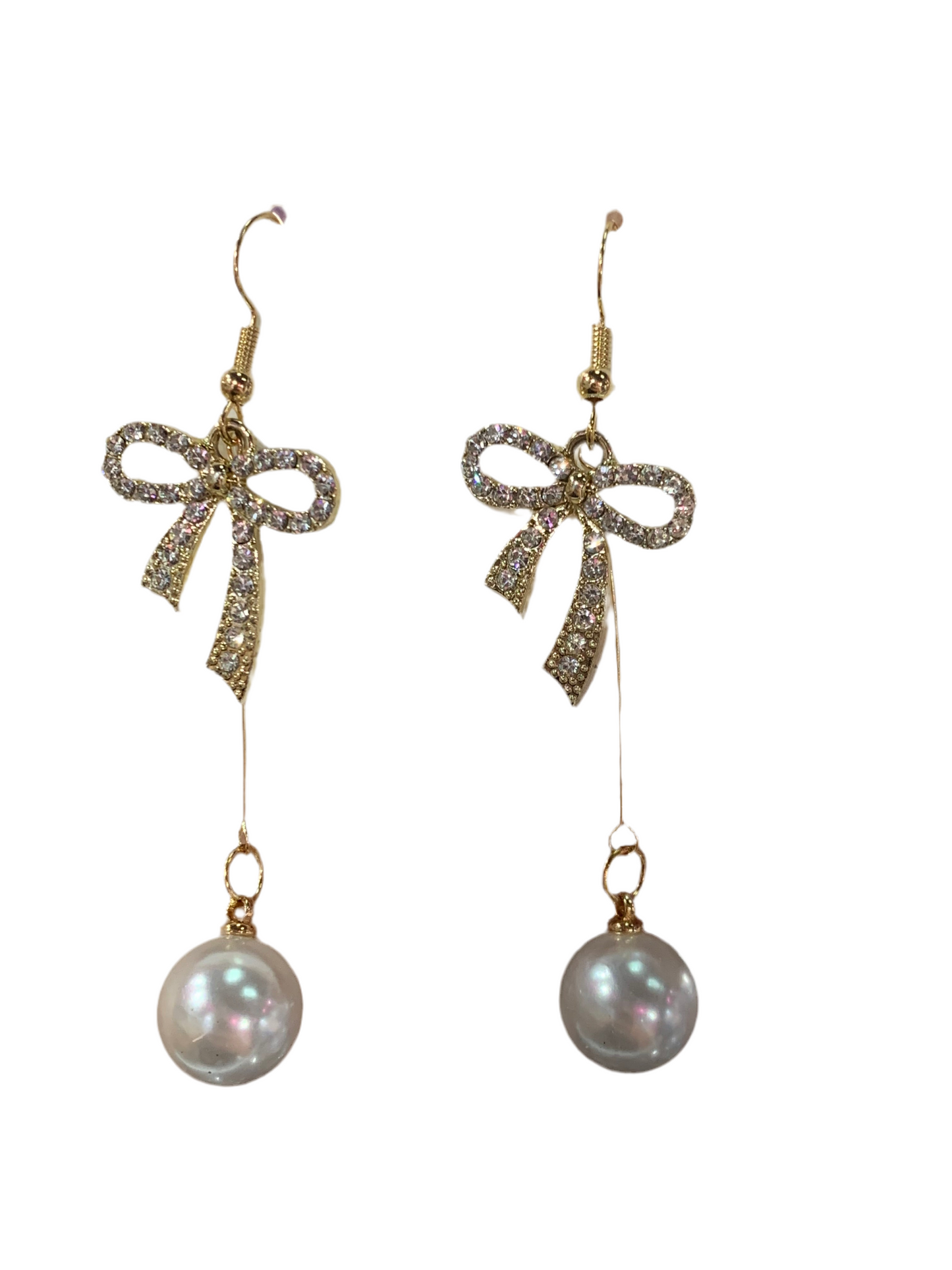 Arete largo con perla - Bling Bling
