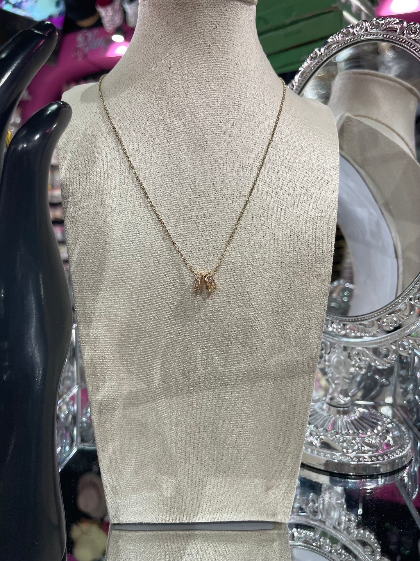 Collar de Zirconia con dijes Circulares - Bling Bling