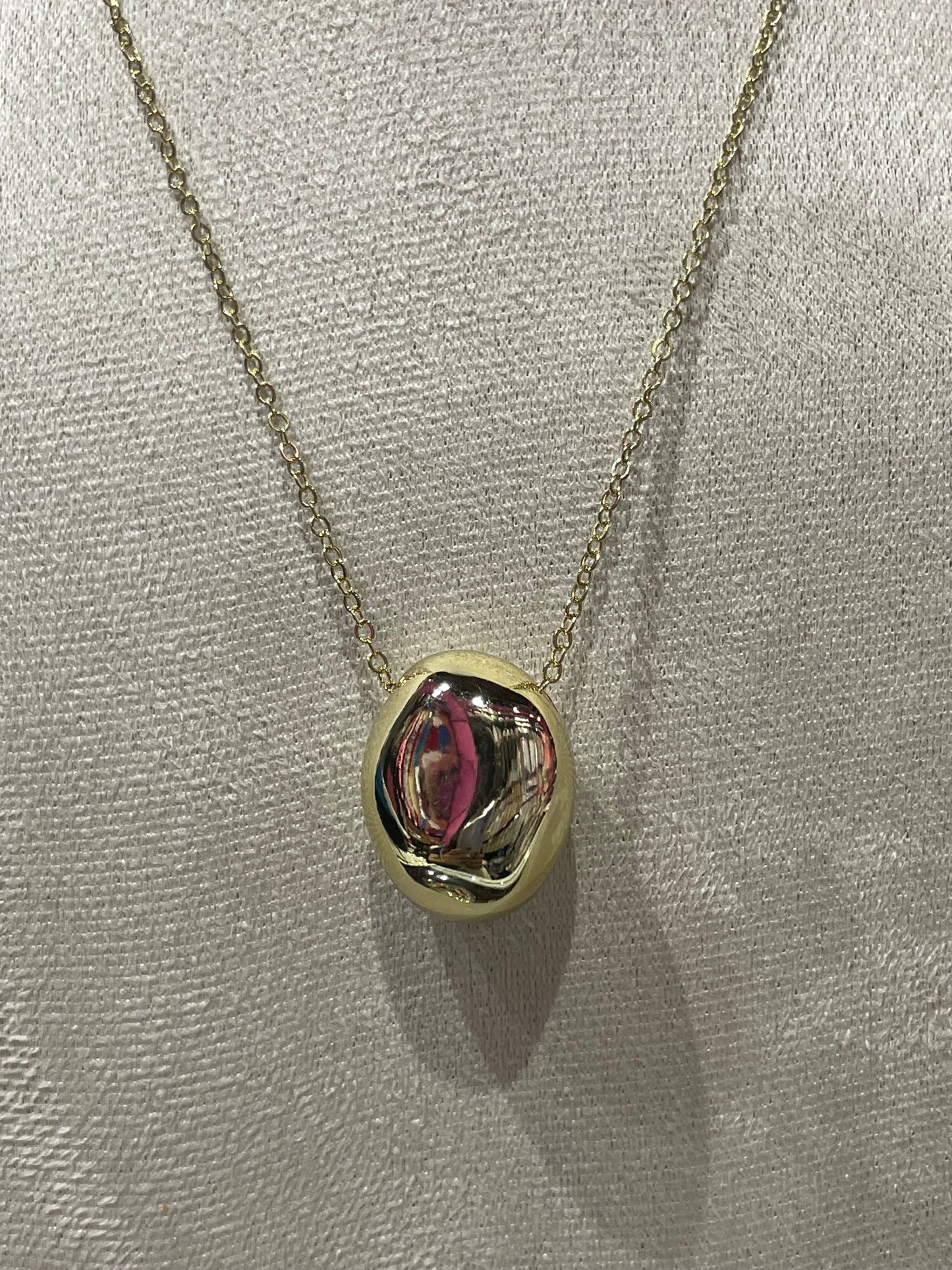 Collar con Dije liso en Dorado - Bling Bling