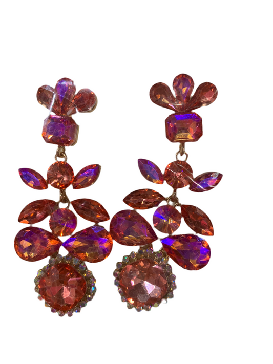 Aretes Largos en Rosa diseños - Bling Bling