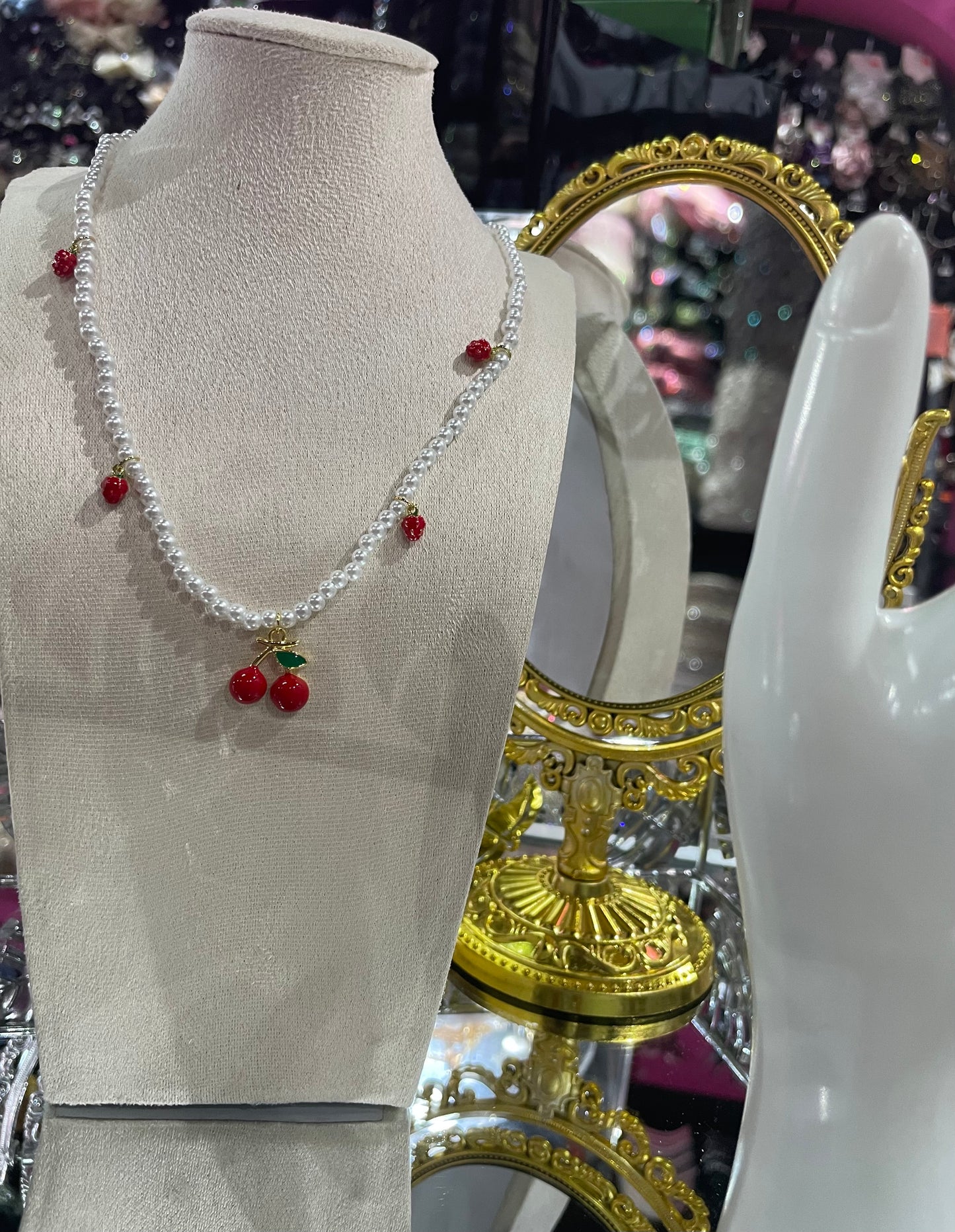 Collar de perlas con dijes Frutales - Bling Bling