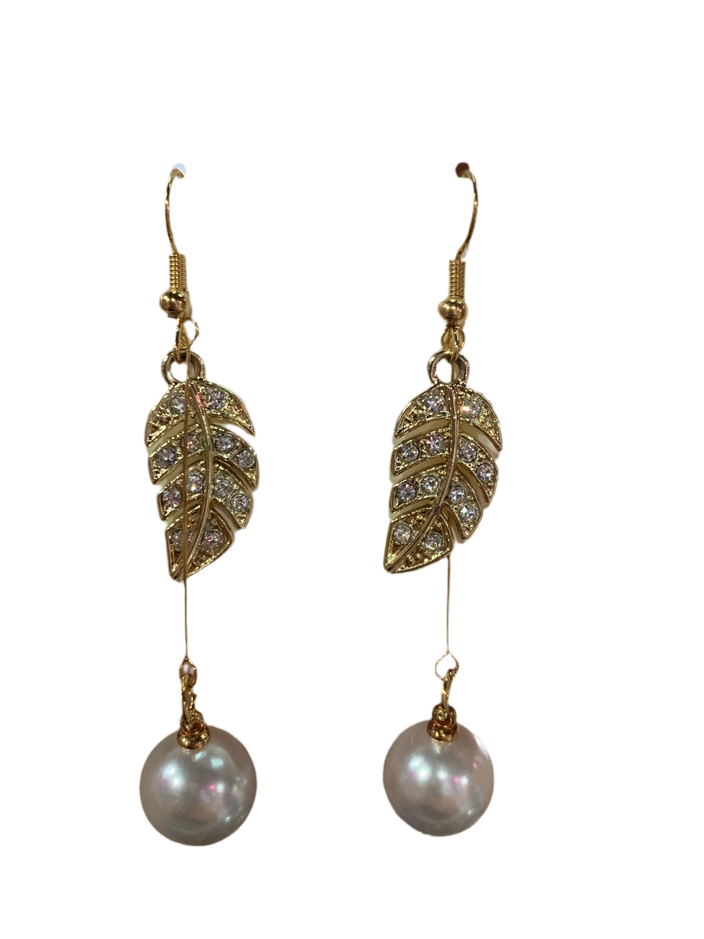 Arete largo con perla - Bling Bling