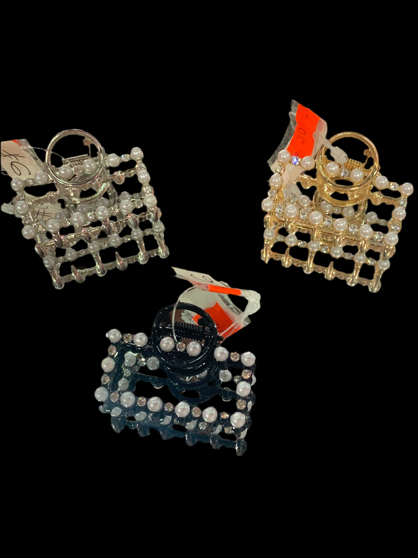 Mini pinza con perlas -Bling Bling