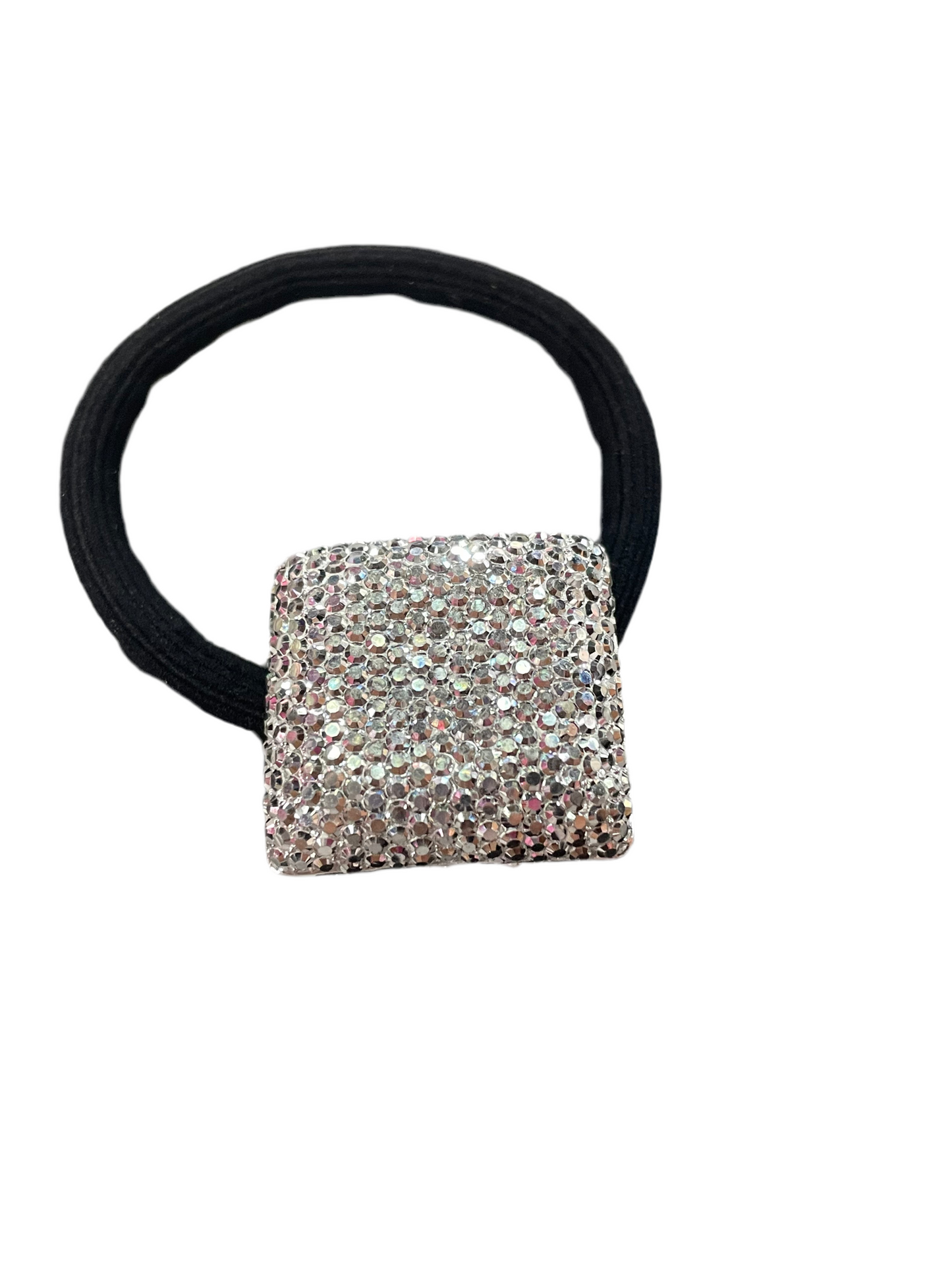 Liga para cabello con adorno en forma cuadrada - Bling Bling