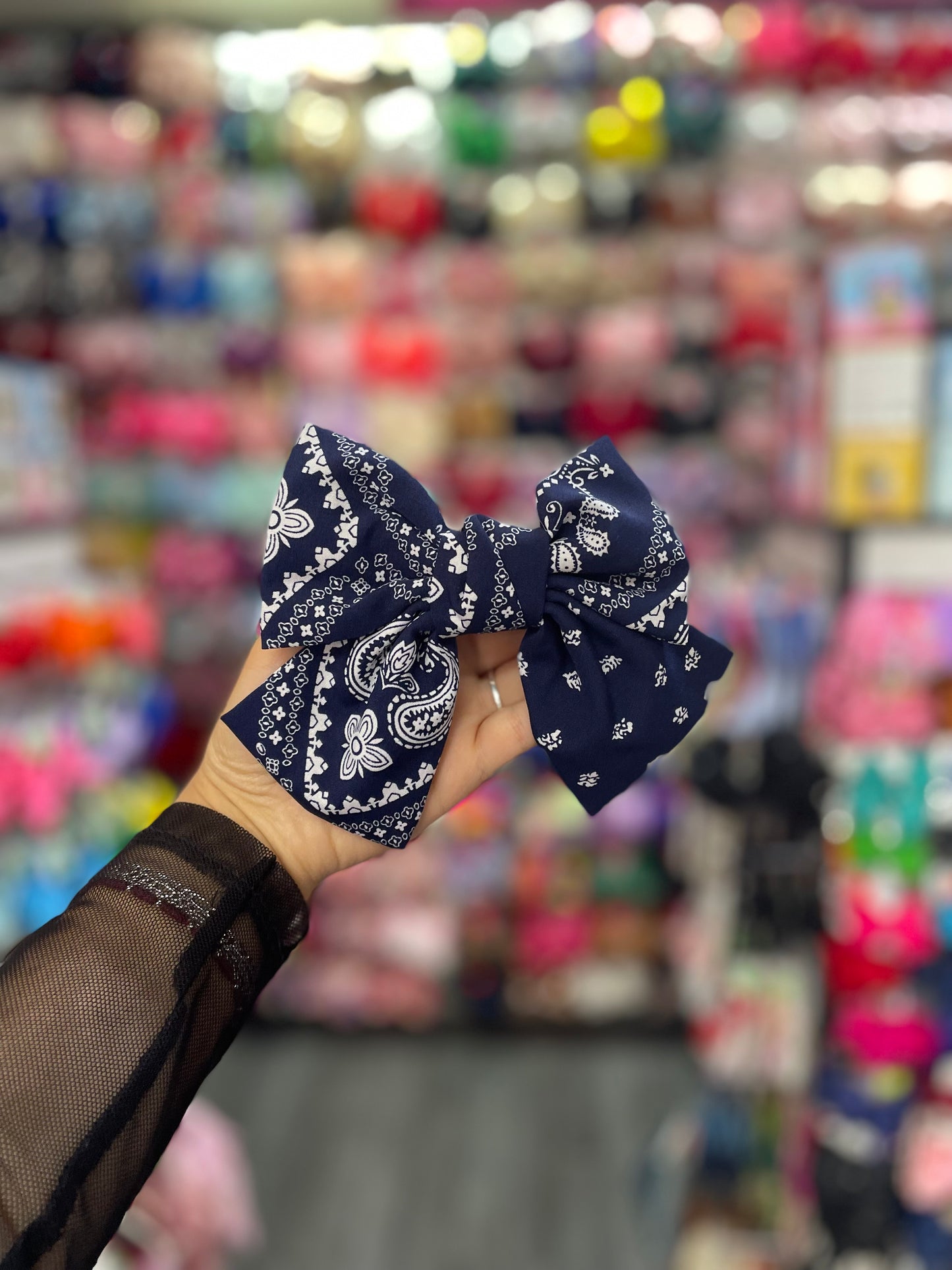 Moño Estampado De Pañuelo - Los Moños De Kari