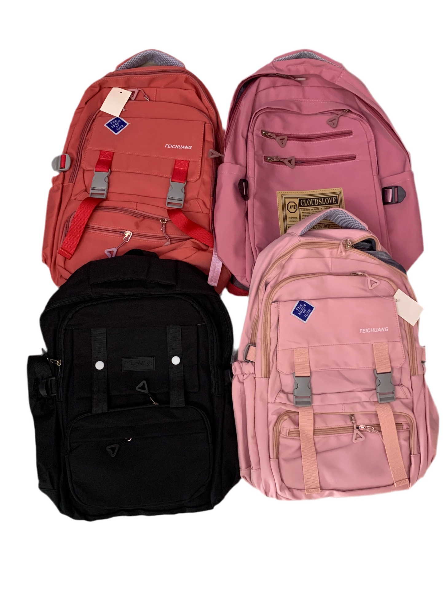 Mochila escolar , 6 compartimentos - reyna Cosmétics