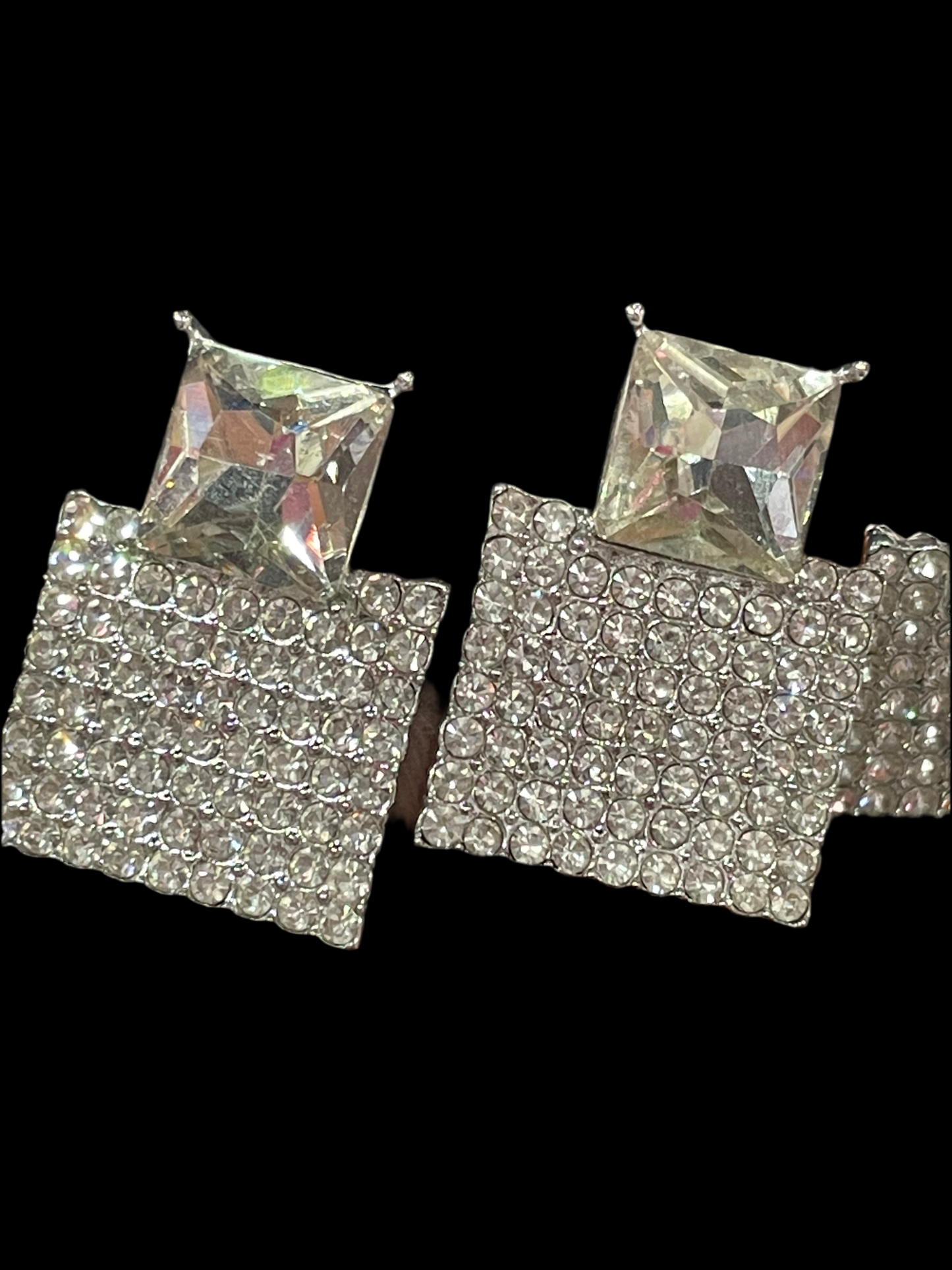 Aretes de fiesta cuadrados - Bling Bling