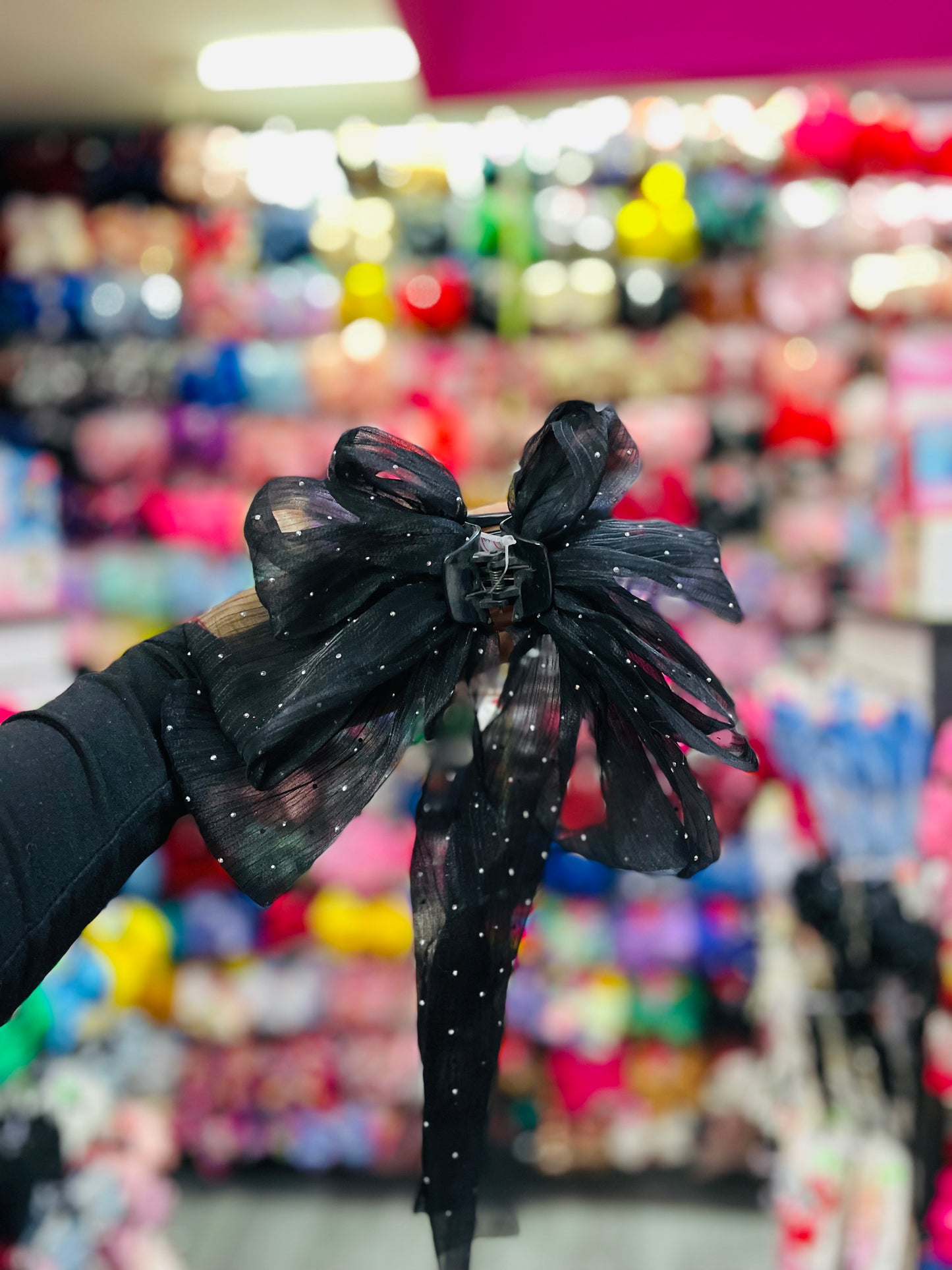 Pinza De Organza Con Pedrería- Los Moños De Kari