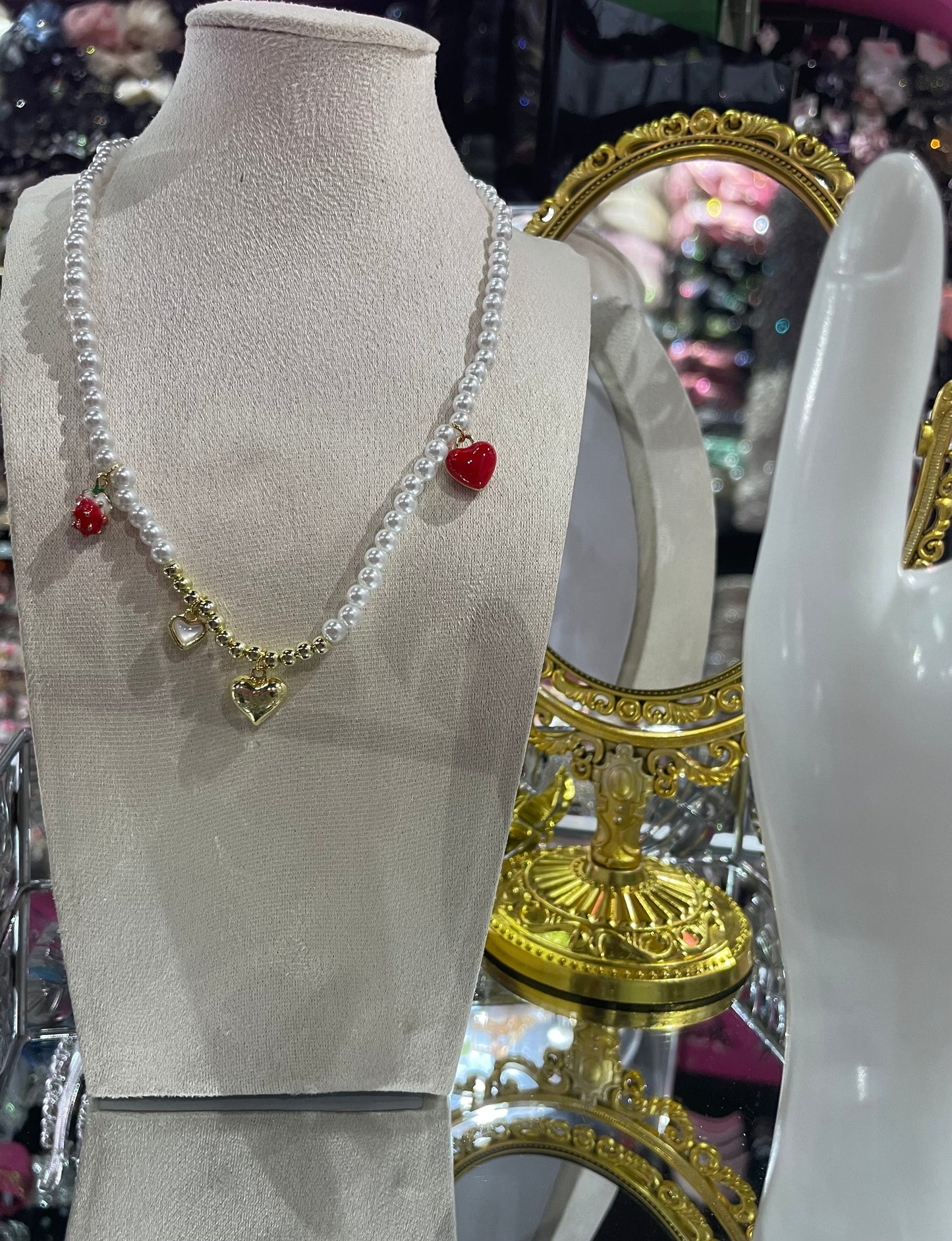 Collar de perlas con dijes Frutales - Bling Bling