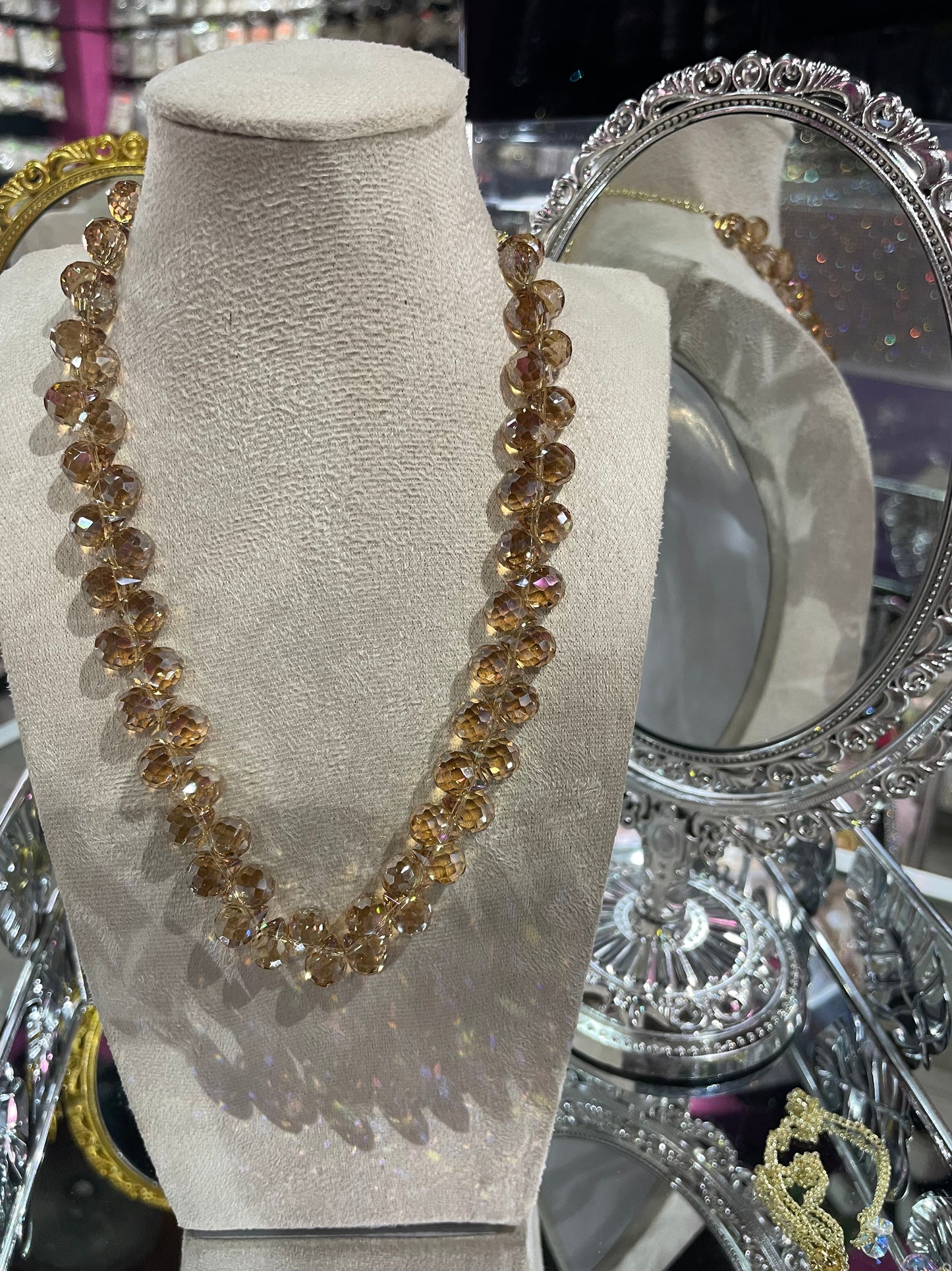 Collar Ajustable con dijes de Gota Brillante - Bling Bling