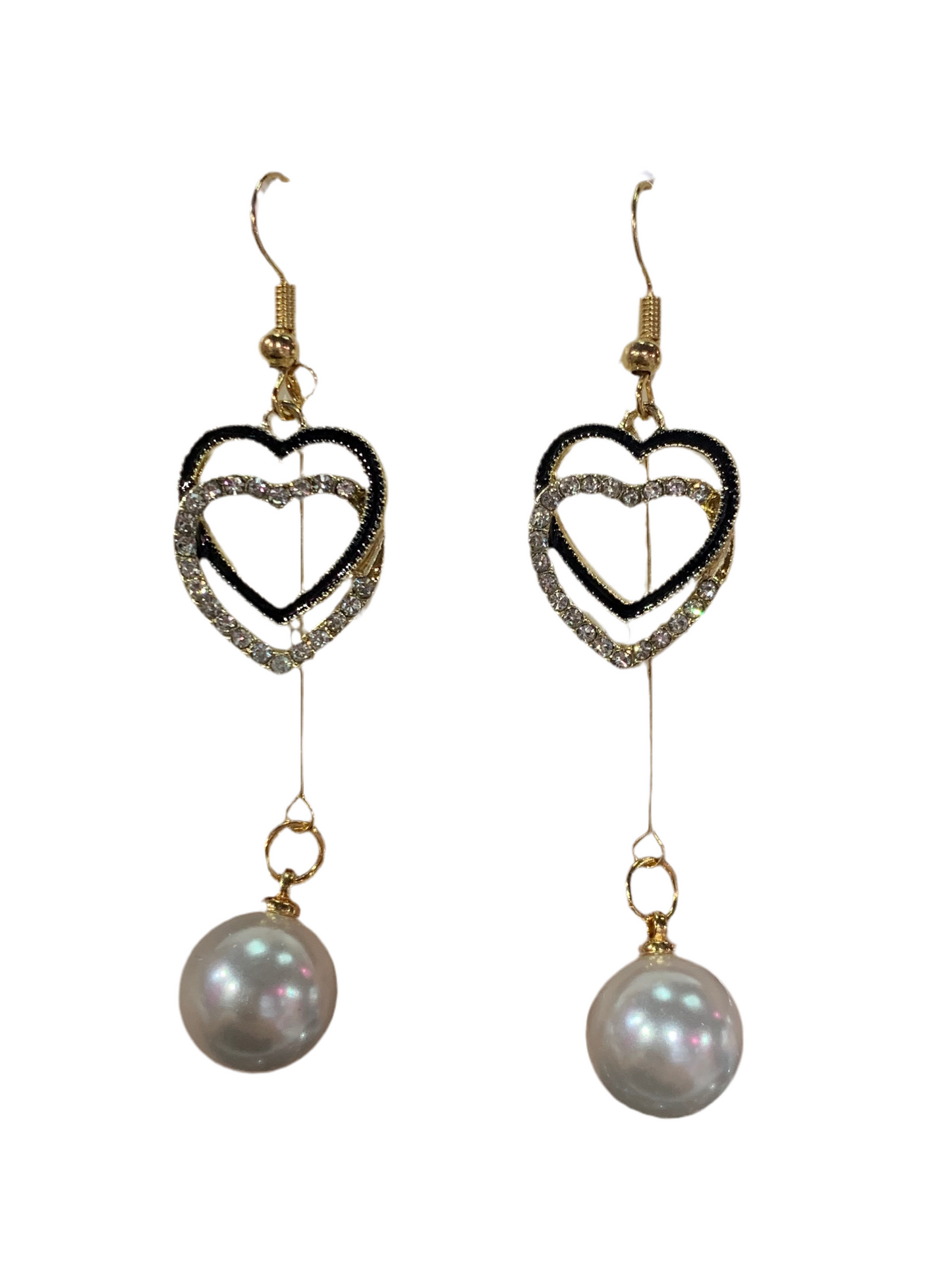 Arete largo con perla - Bling Bling