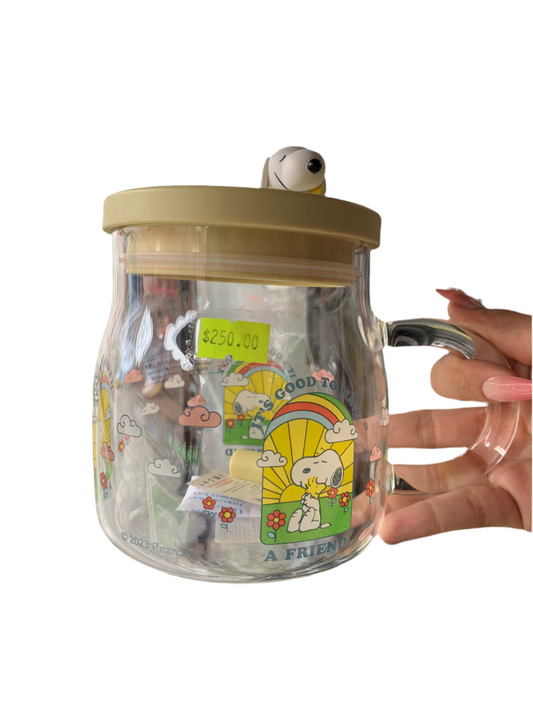 Tasa de cristal snoopy- Queen Cosmétics