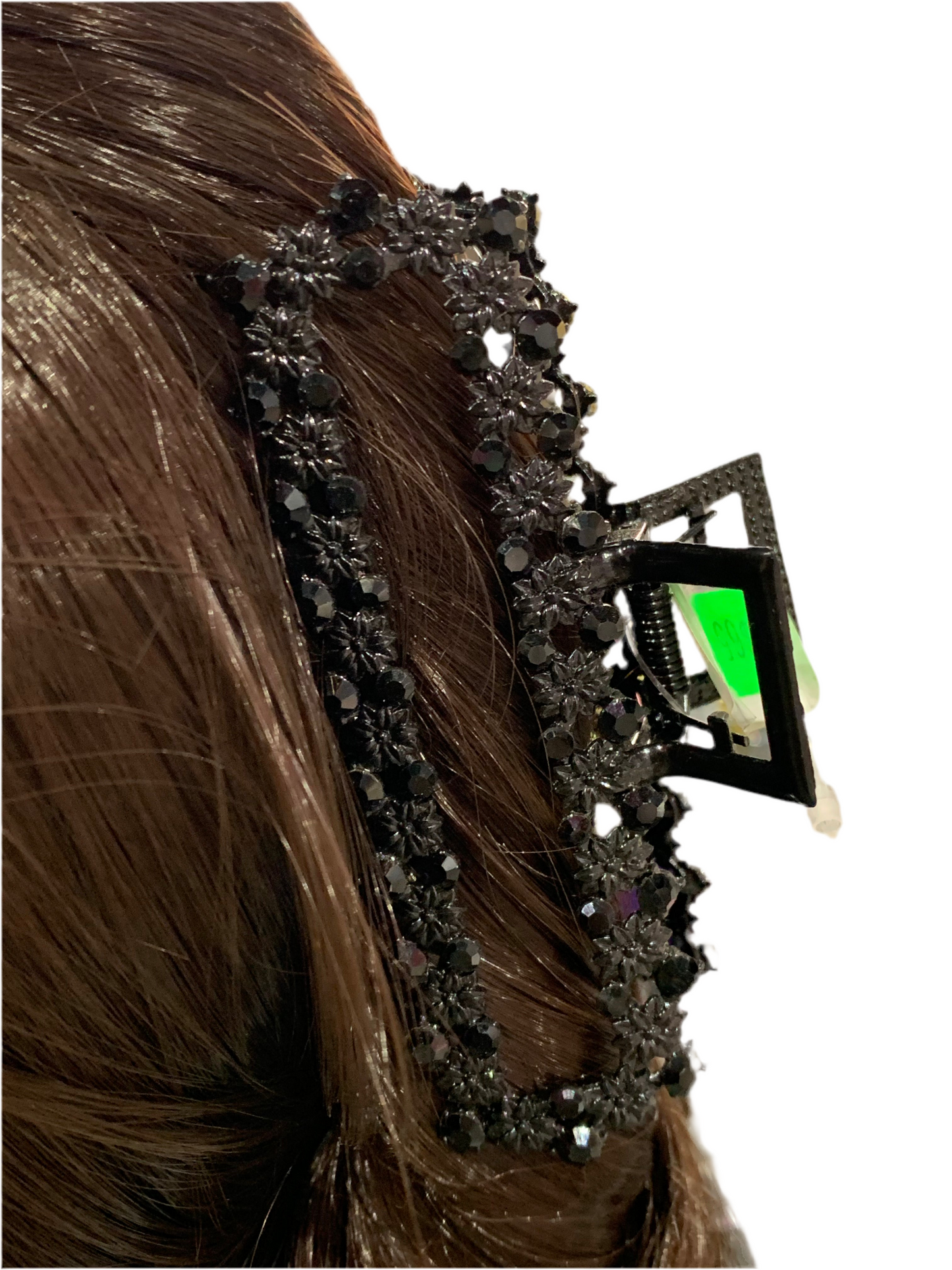Pinza Rectangular con Flores - Bling Bling