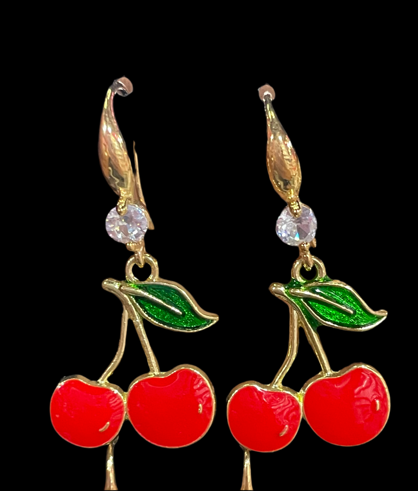 Aretes de cereza largos - Bling Bling