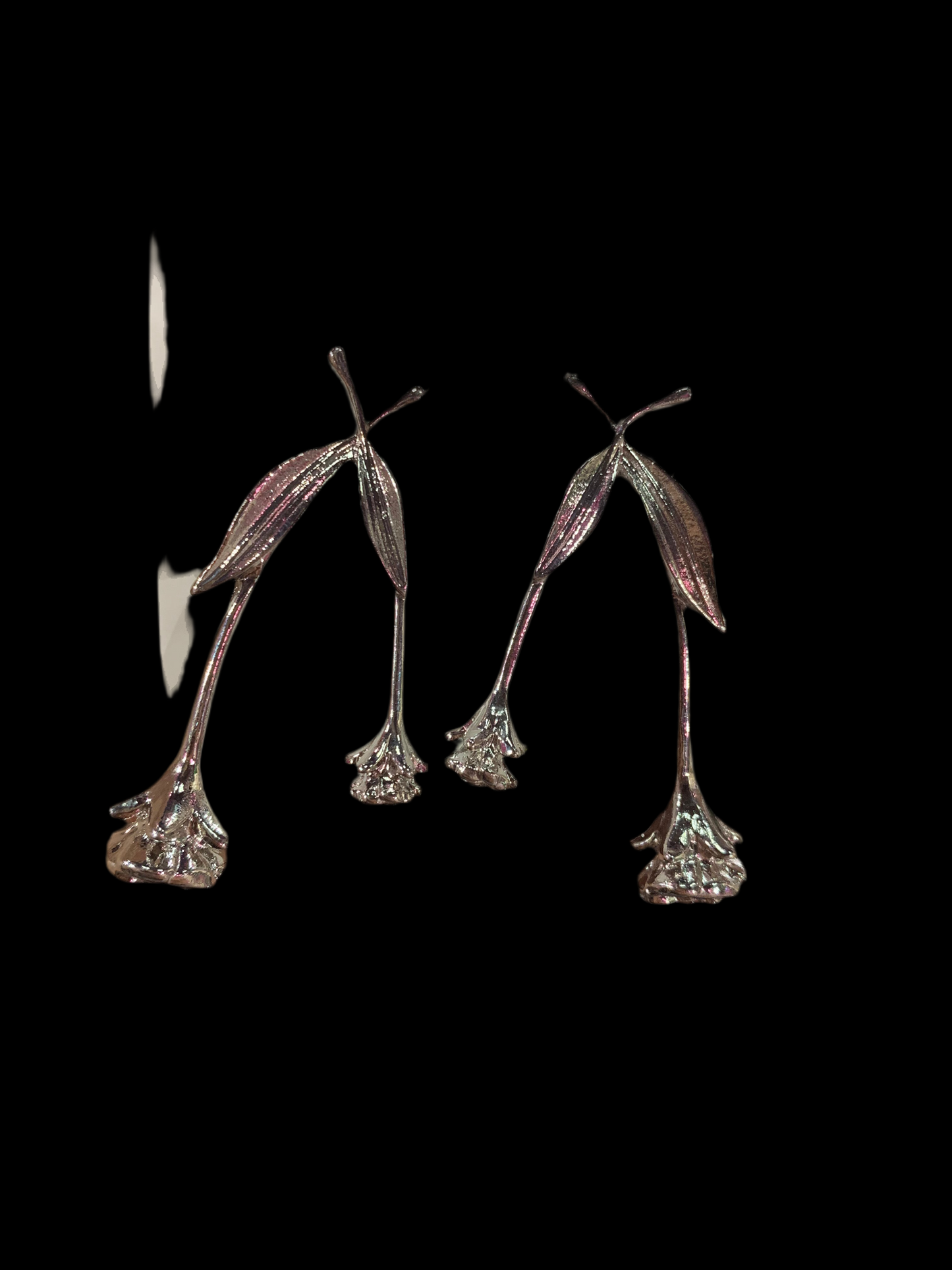 Aretes largos de Rosa - Bling Bling