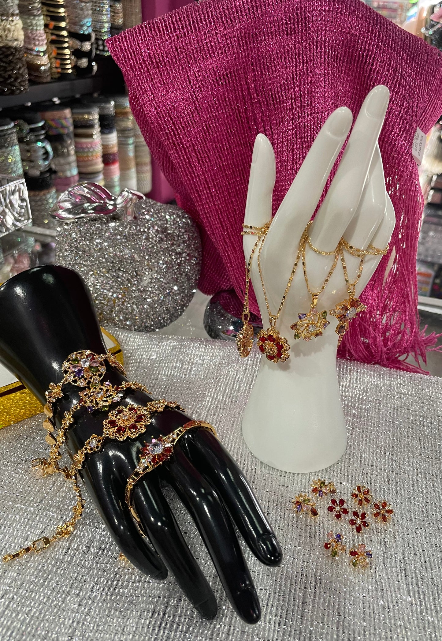 Conjunto de Joyería con dije de Flor - Bling Bling