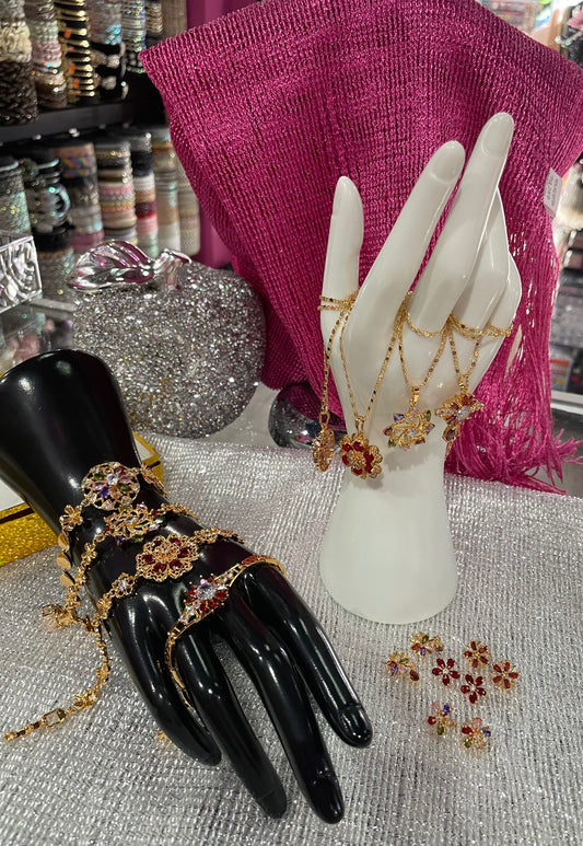 Conjunto de Joyería con dije de Flor - Bling Bling