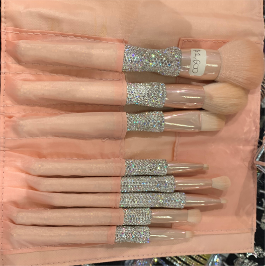Set de Brochas de Maquillaje en Rosa - Bling Bling