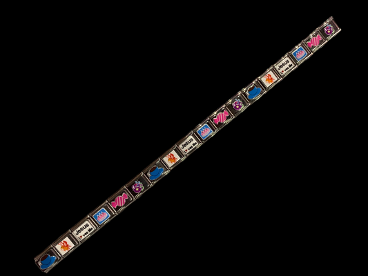 Pulsera italiana con Mecanismo para estirar - bling bling