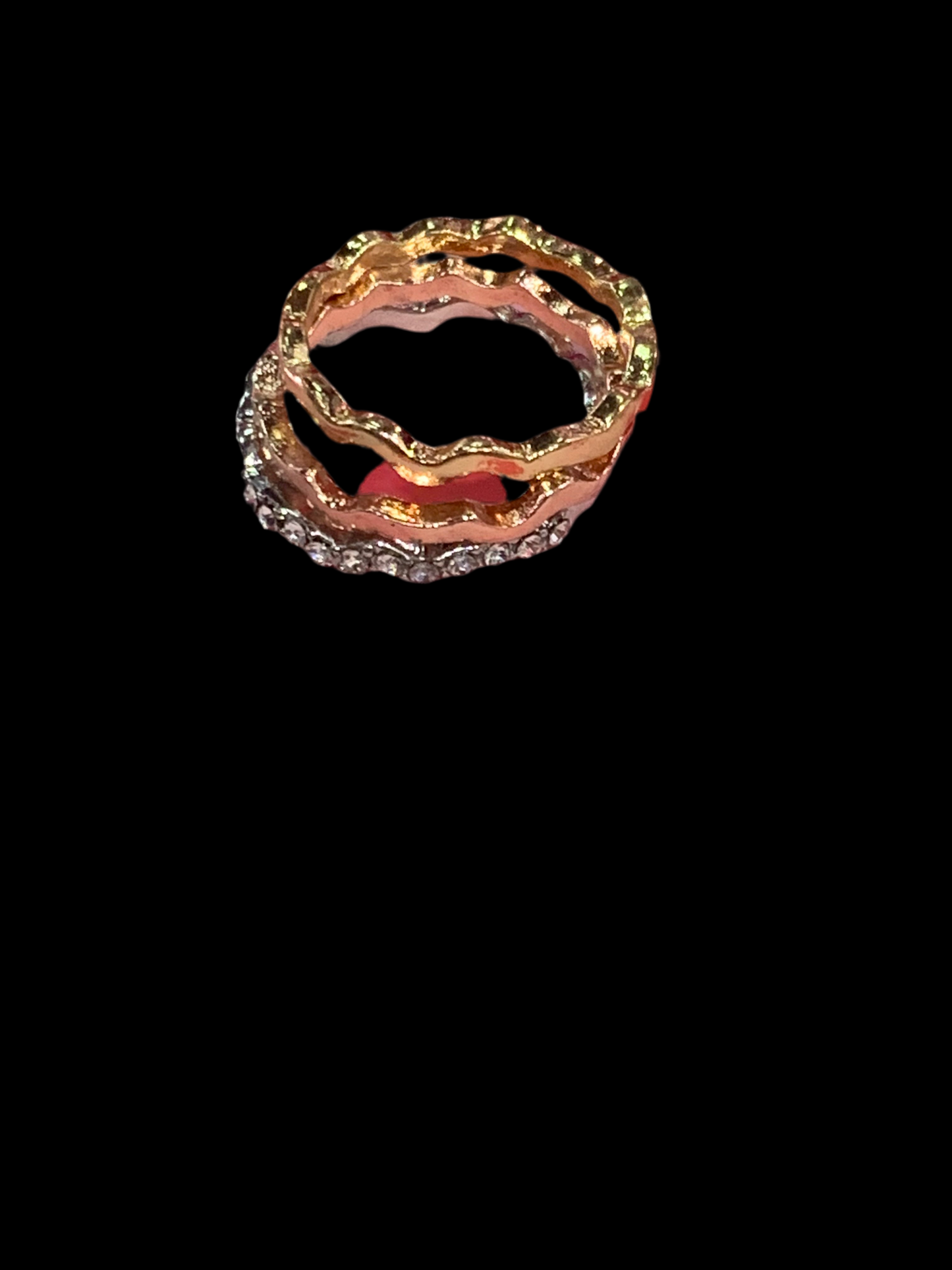 Anillos triples - bling bling