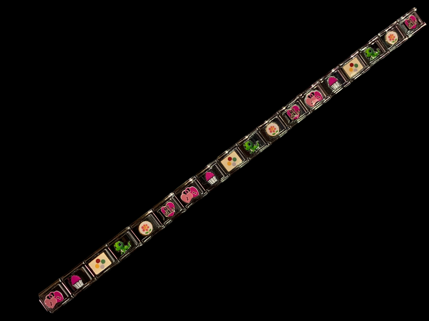 Pulsera italiana con Mecanismo para estirar - bling bling