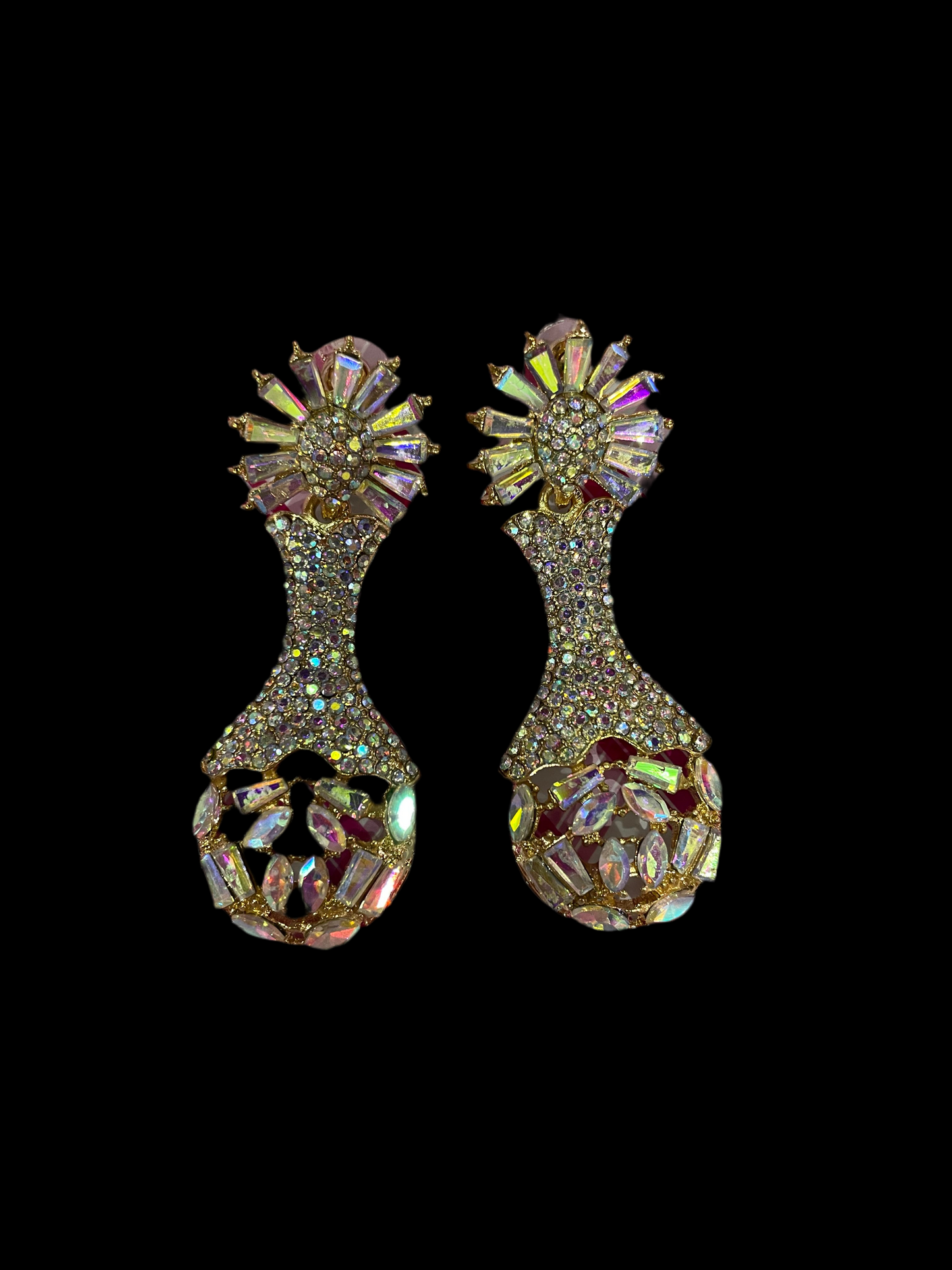 Aretes largos en dorado diseños - Bling Bling