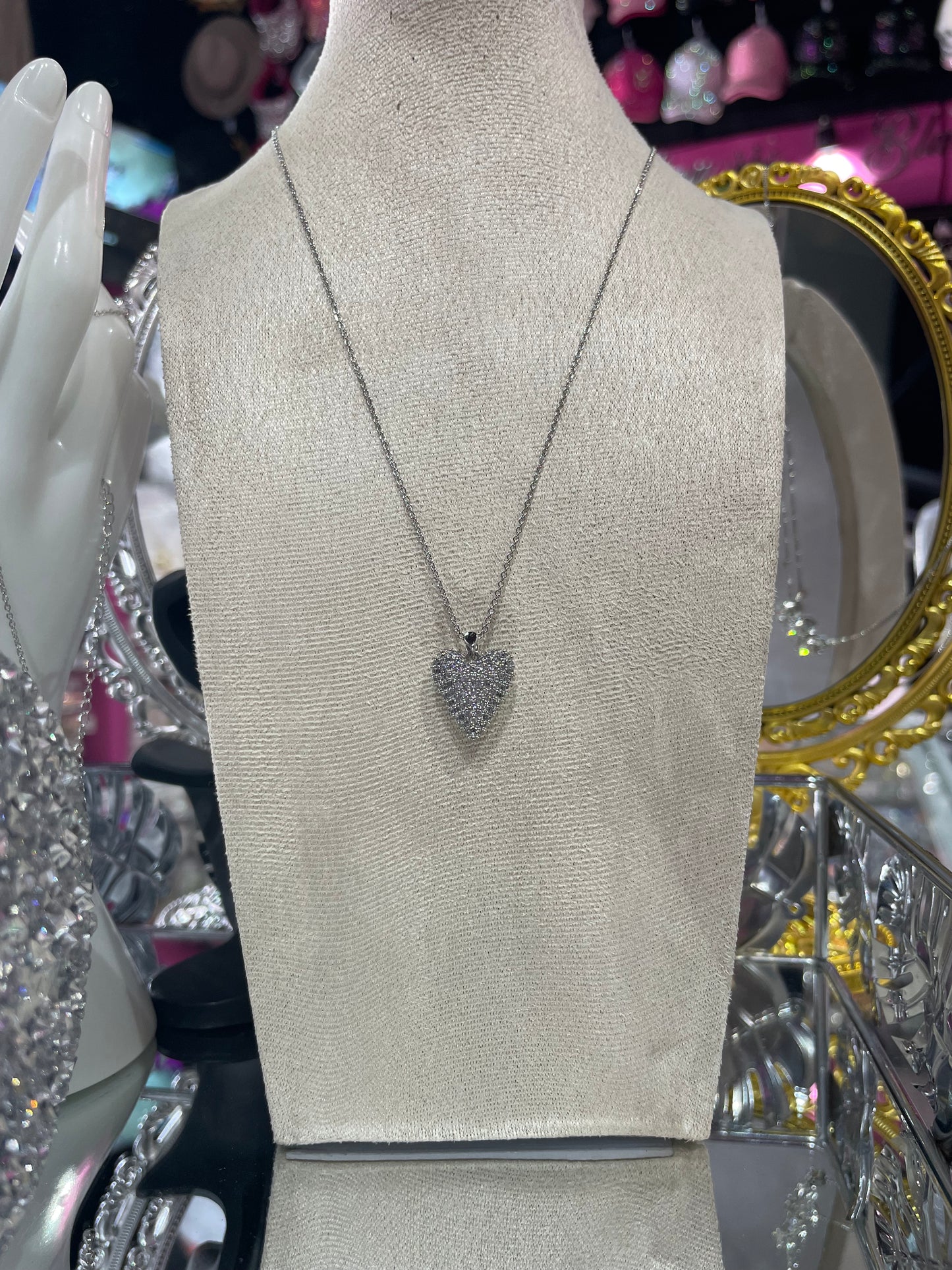 Collar de Zirconia con dije de Corazón - Bling Bling