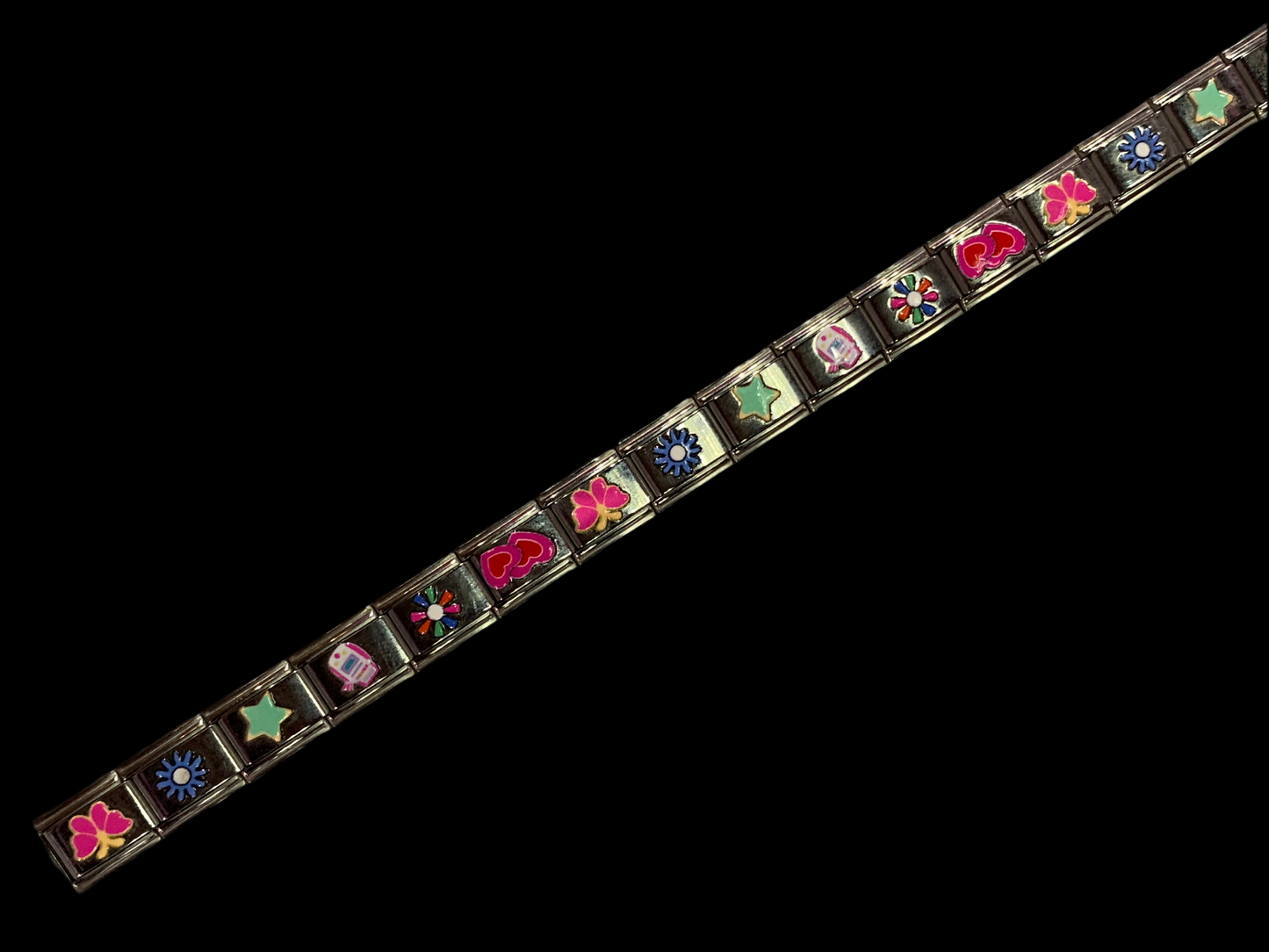 Pulsera italiana con Mecanismo para estirar - bling bling