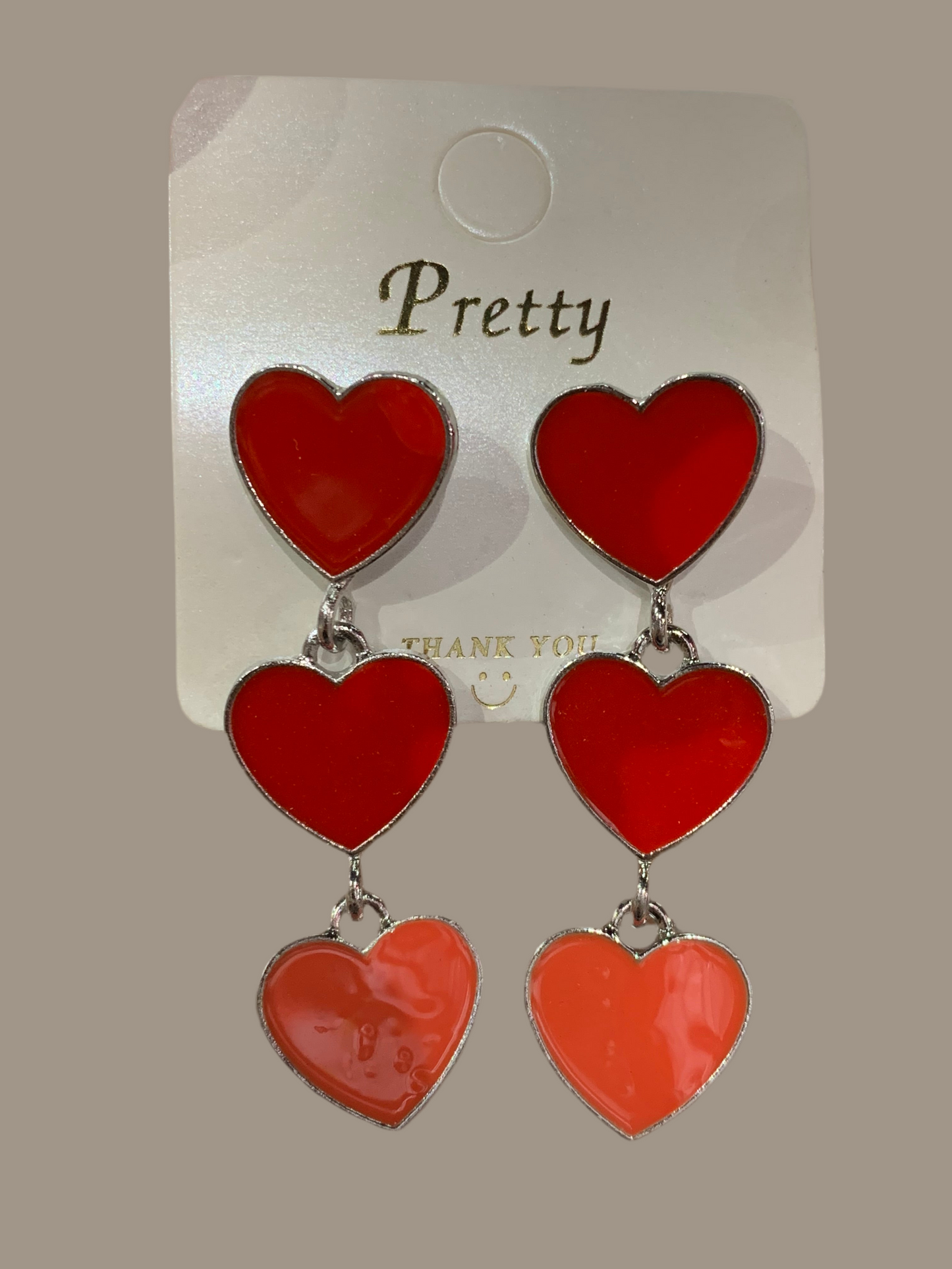 Aretes largos corazón - Bling Bling