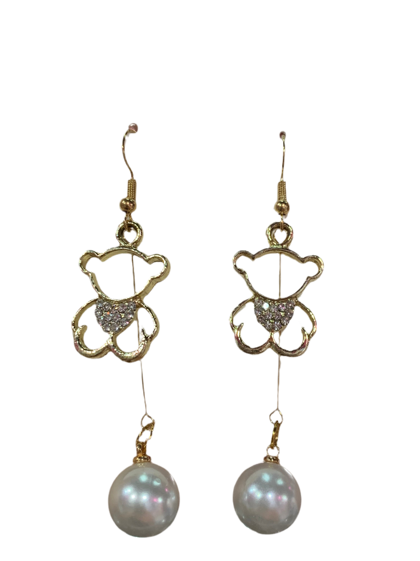 Arete largo con perla - Bling Bling