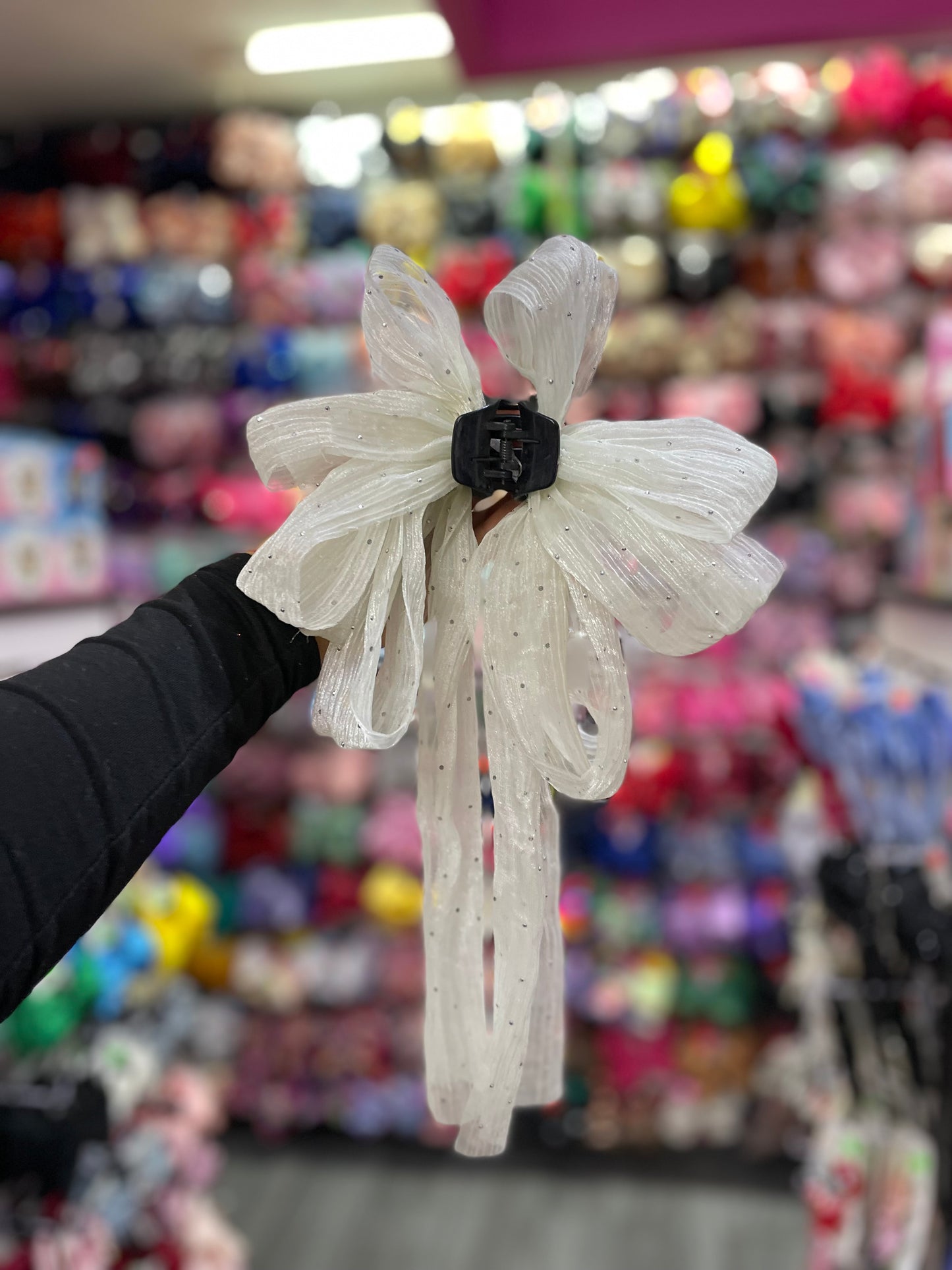 Pinza De Organza Con Pedrería- Los Moños De Kari
