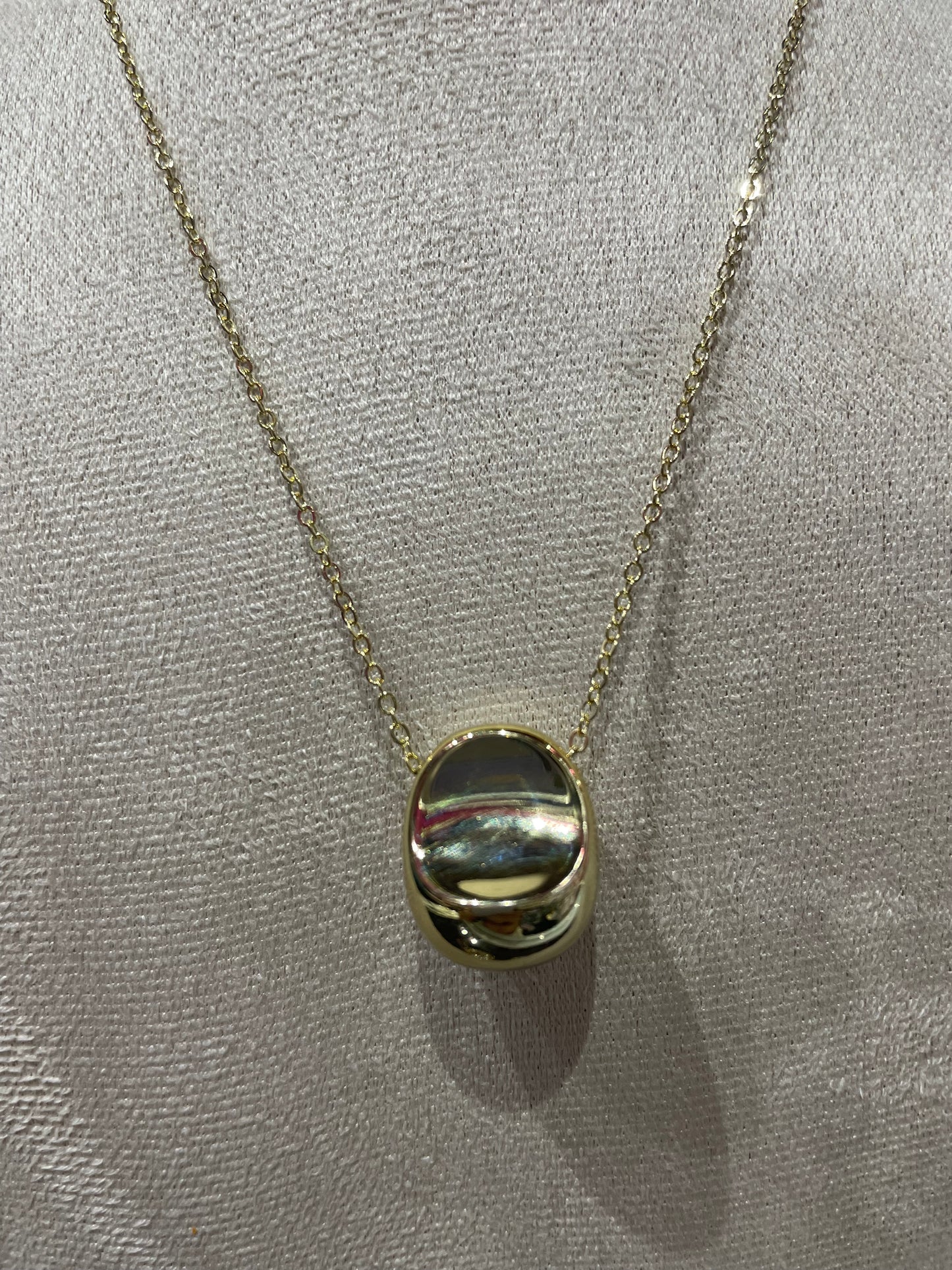 Collar con Dije liso en Dorado - Bling Bling