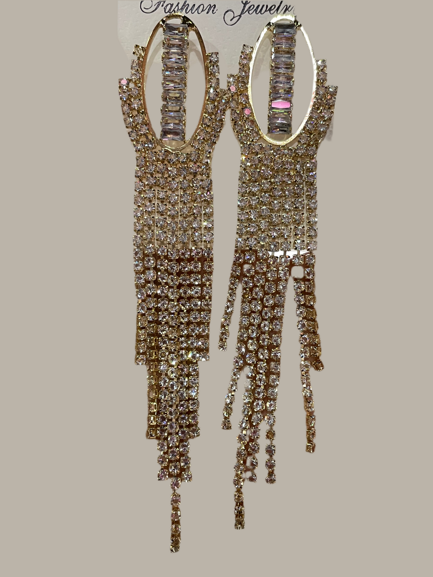 Aretes largos de fiesta -Bling Bling