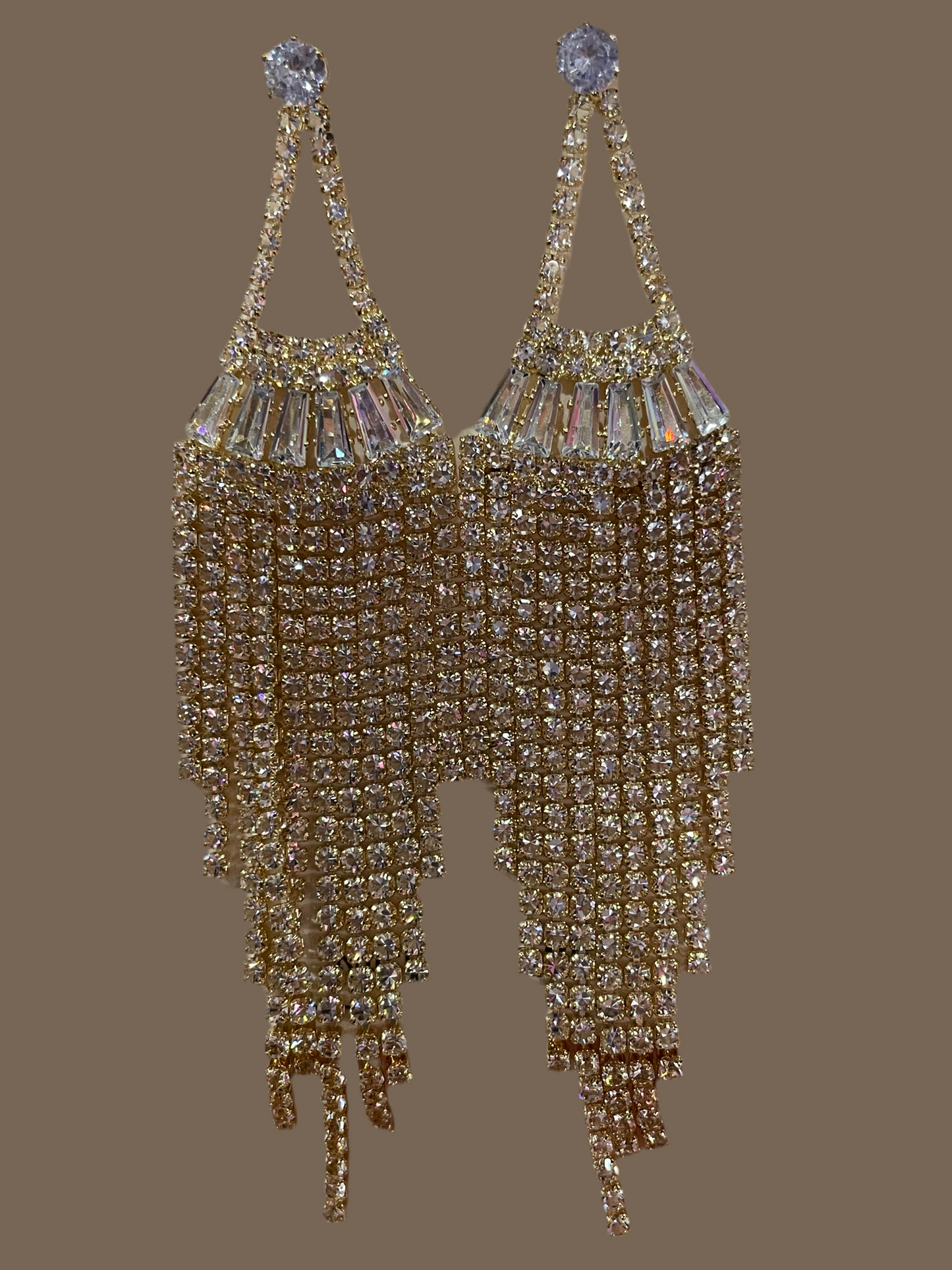 Aretes largos de fiesta -Bling Bling