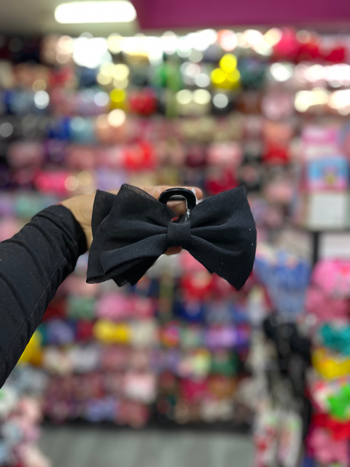 Pinza Con Moño De Organza Brillante - Los Moños De Kari