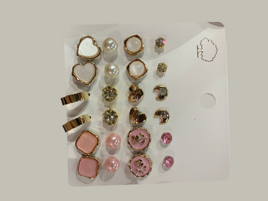 Aretes paq. 12 pares - Bling Bling