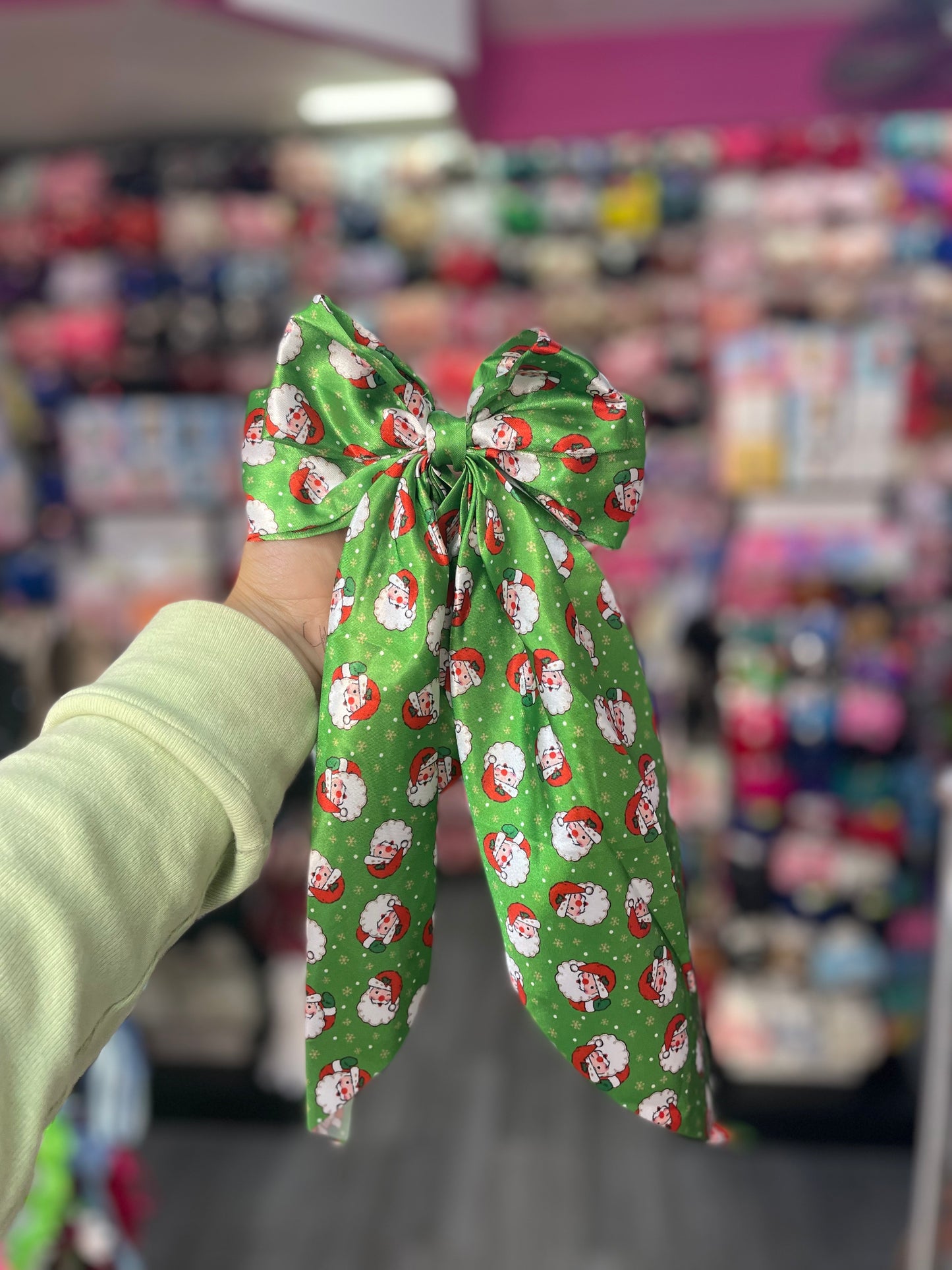 Moño navideño princesa satinado - los moños de Kari